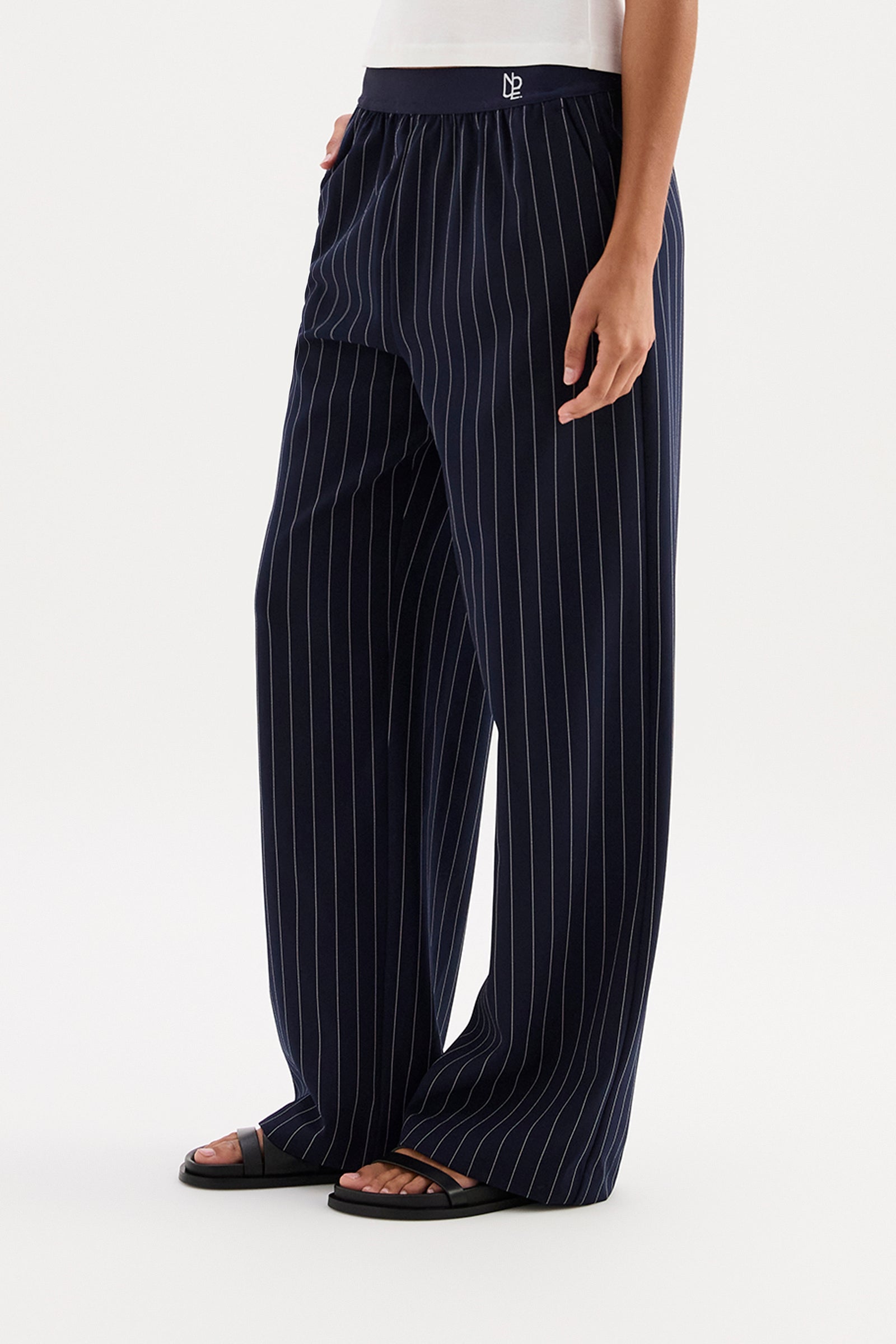 Maree Pinstripe Pant Midnight Stripe 