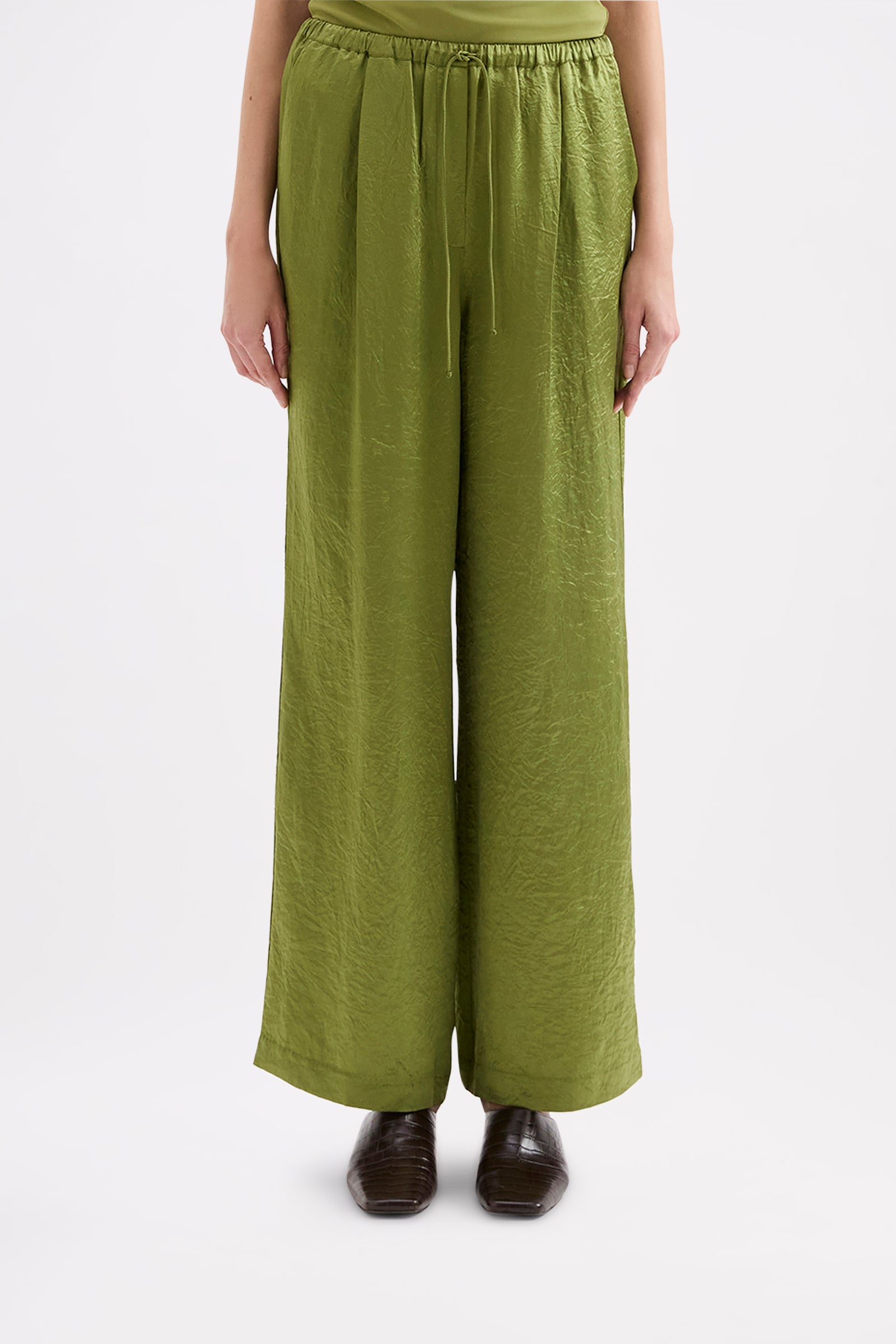 Allegra Satin Pant Cornichon 