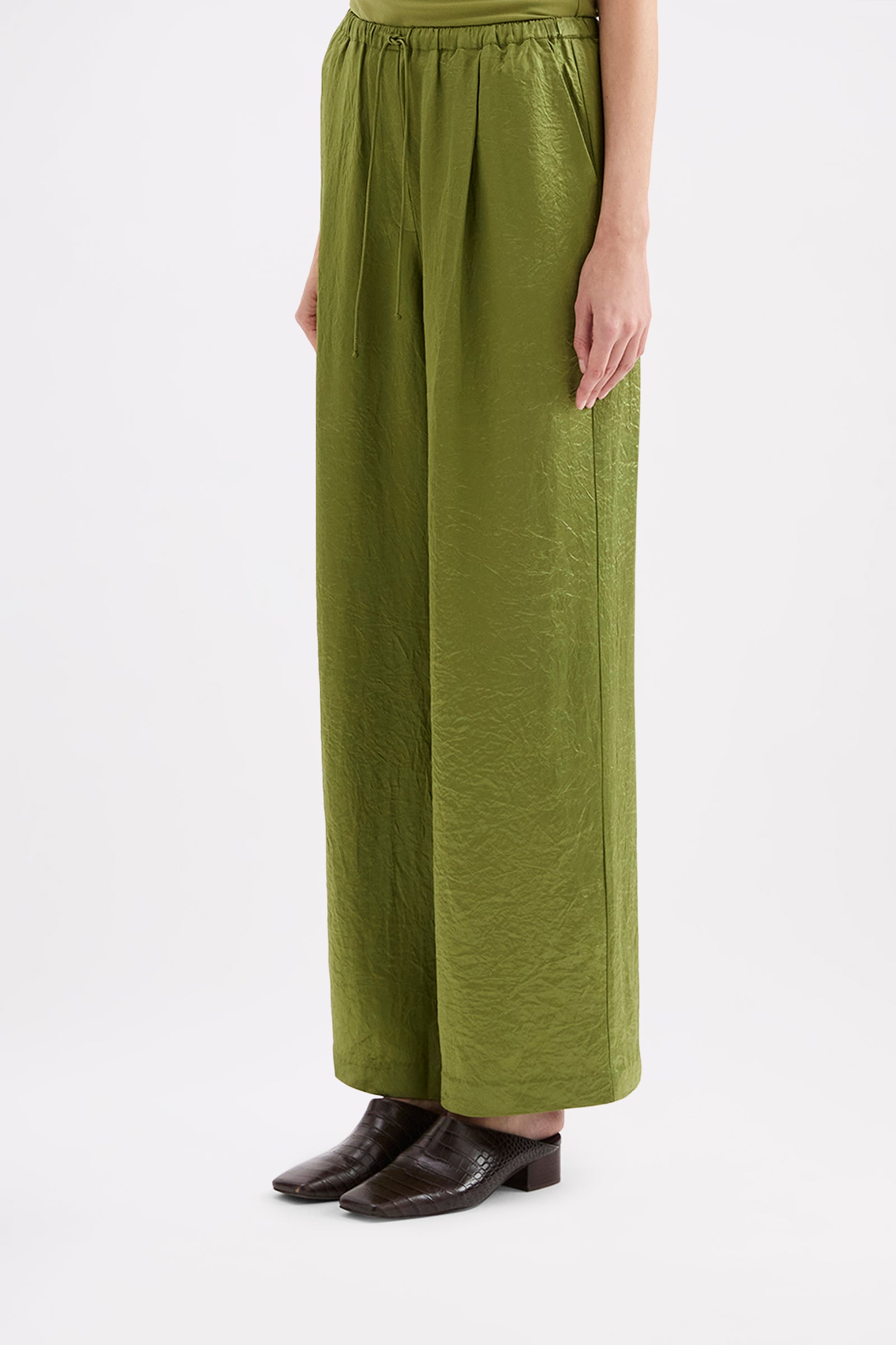 Allegra Satin Pant Cornichon 