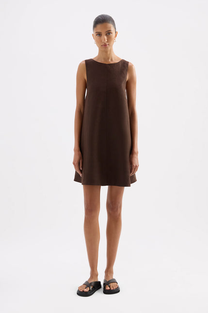 Nemi Linen Dress Chocolate 