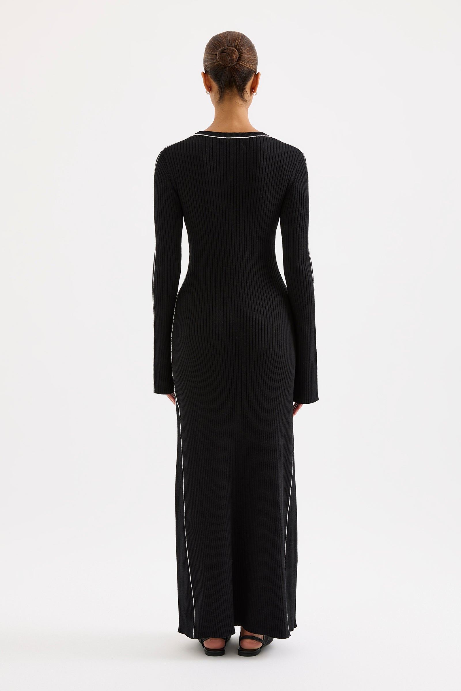 Gaia Knit Maxi Dress Black 