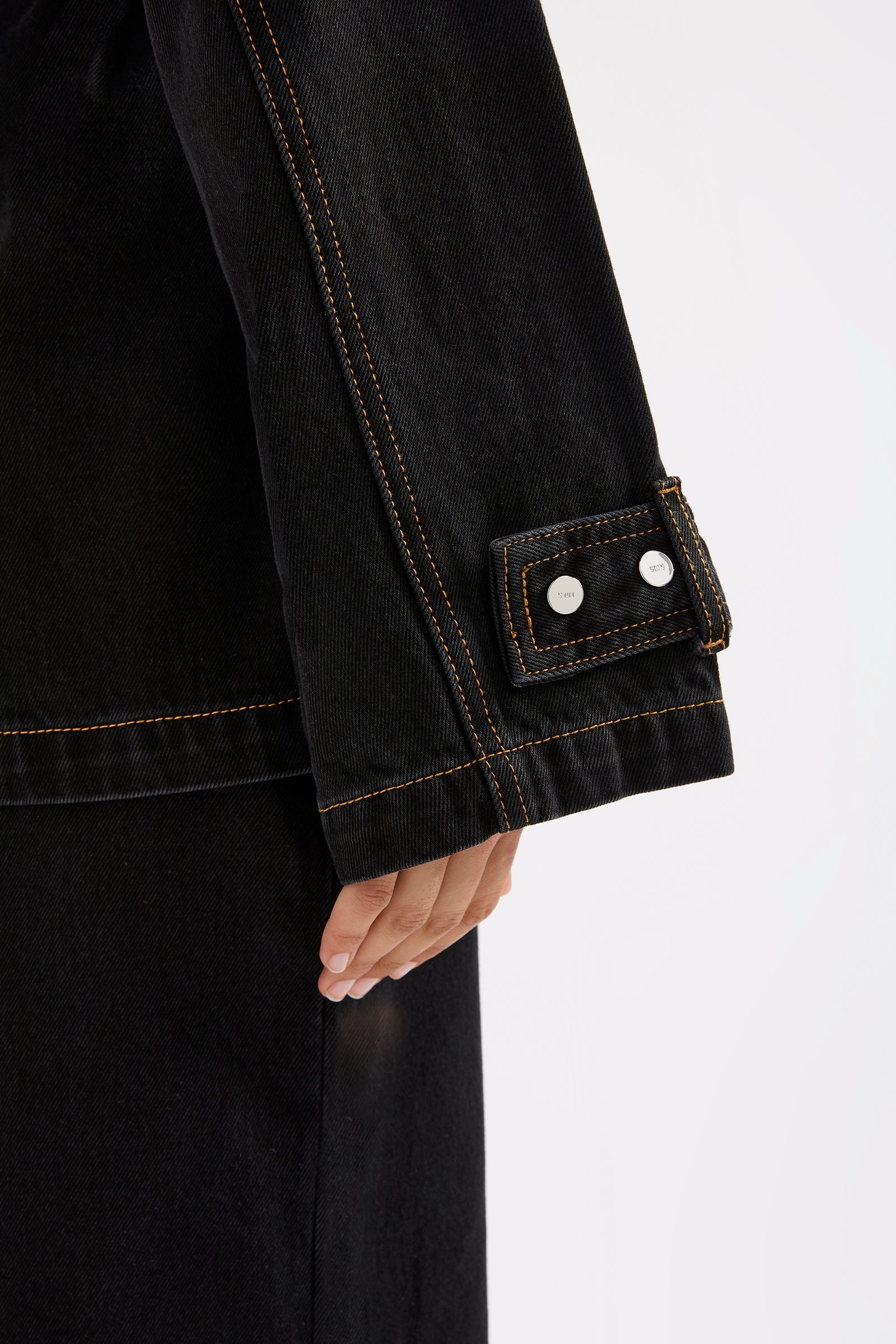 Inaya Denim Trench Black 
