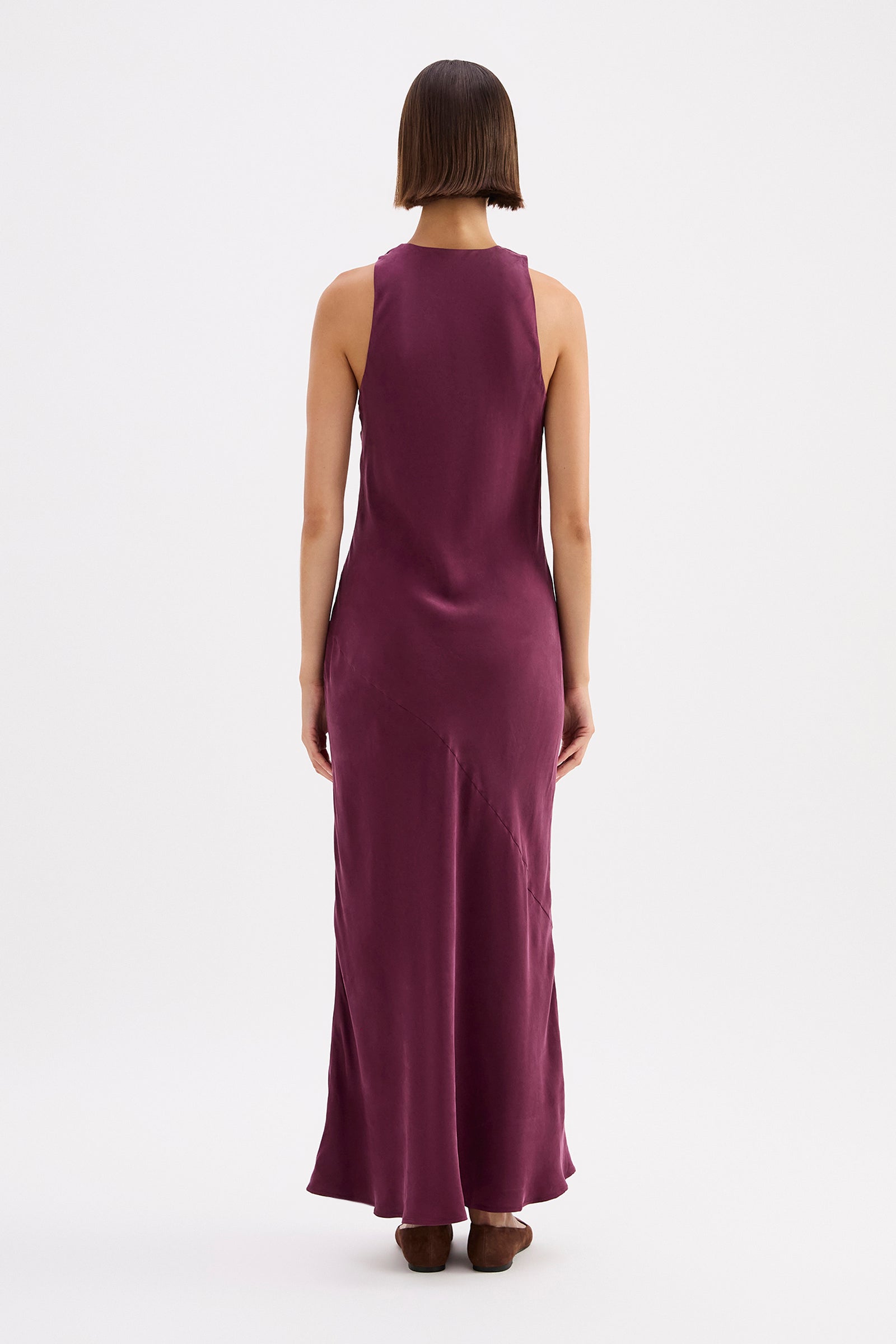 Amaya Cupro Dress Merlot 