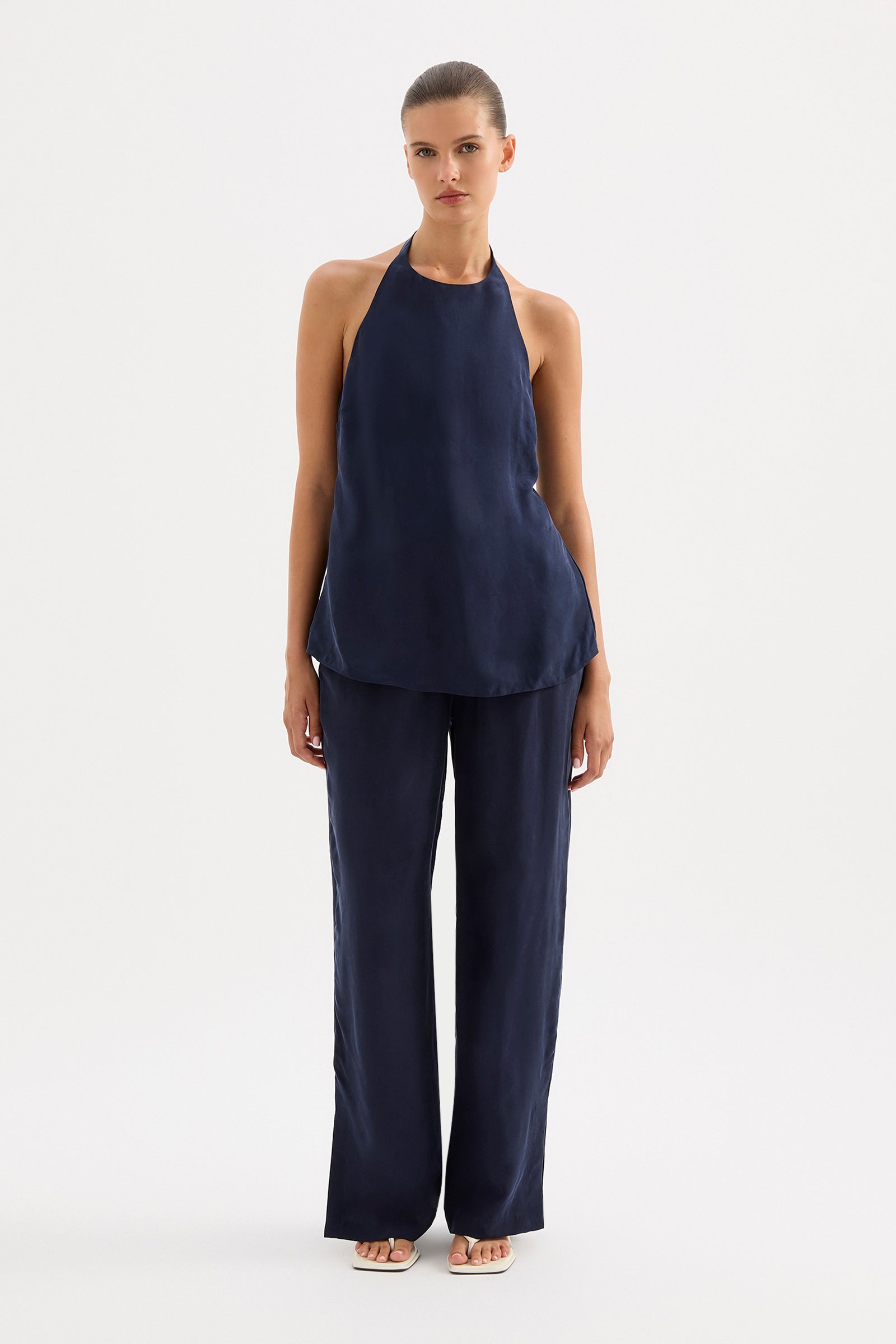 Linnea Cupro Pant Ink 