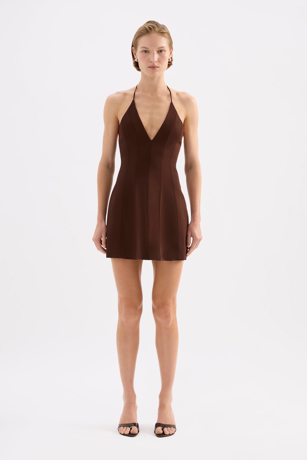 Marcella Mini Dress Dark Chocolate 