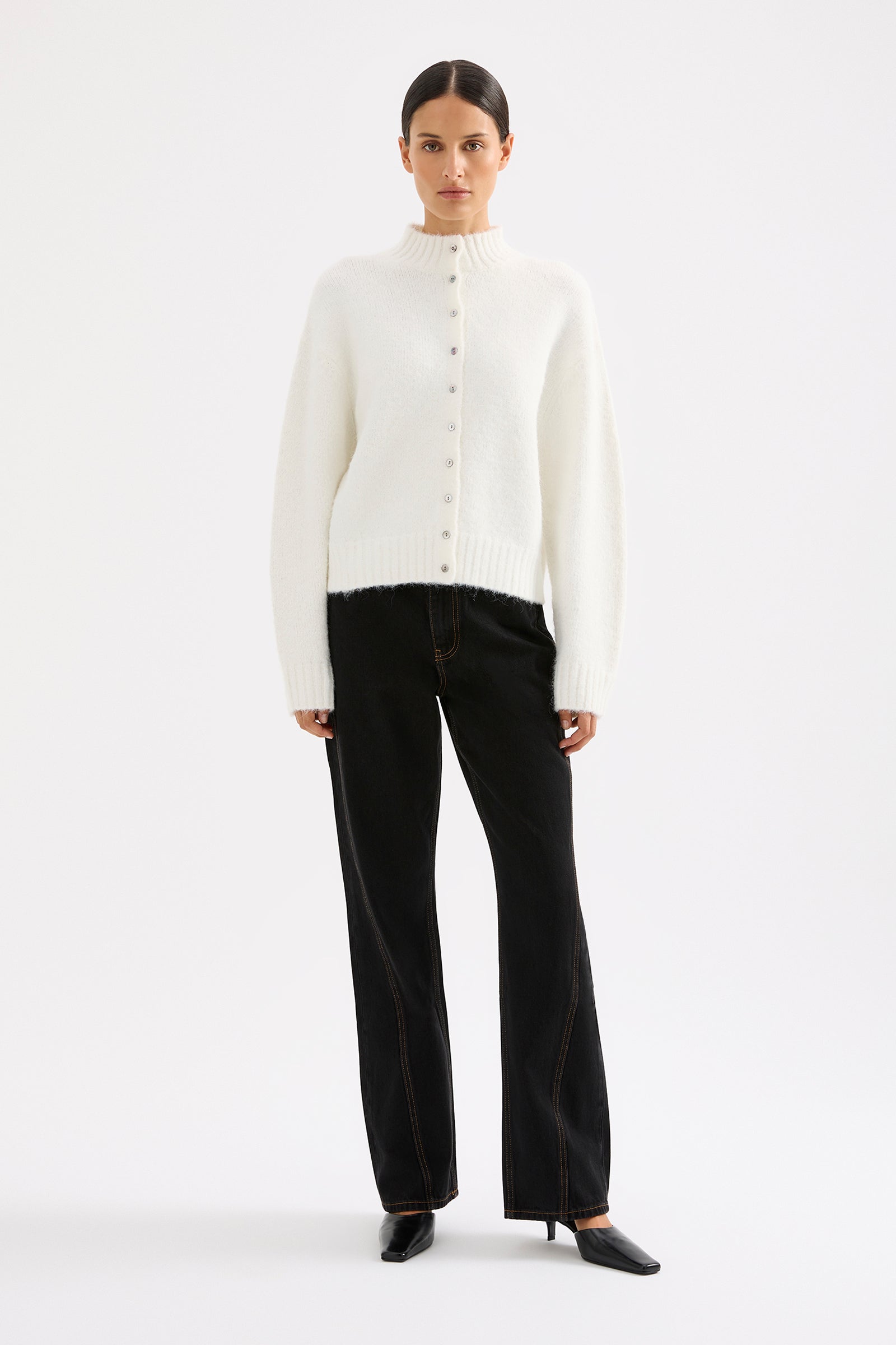 Sia Knit Cardigan Salt 