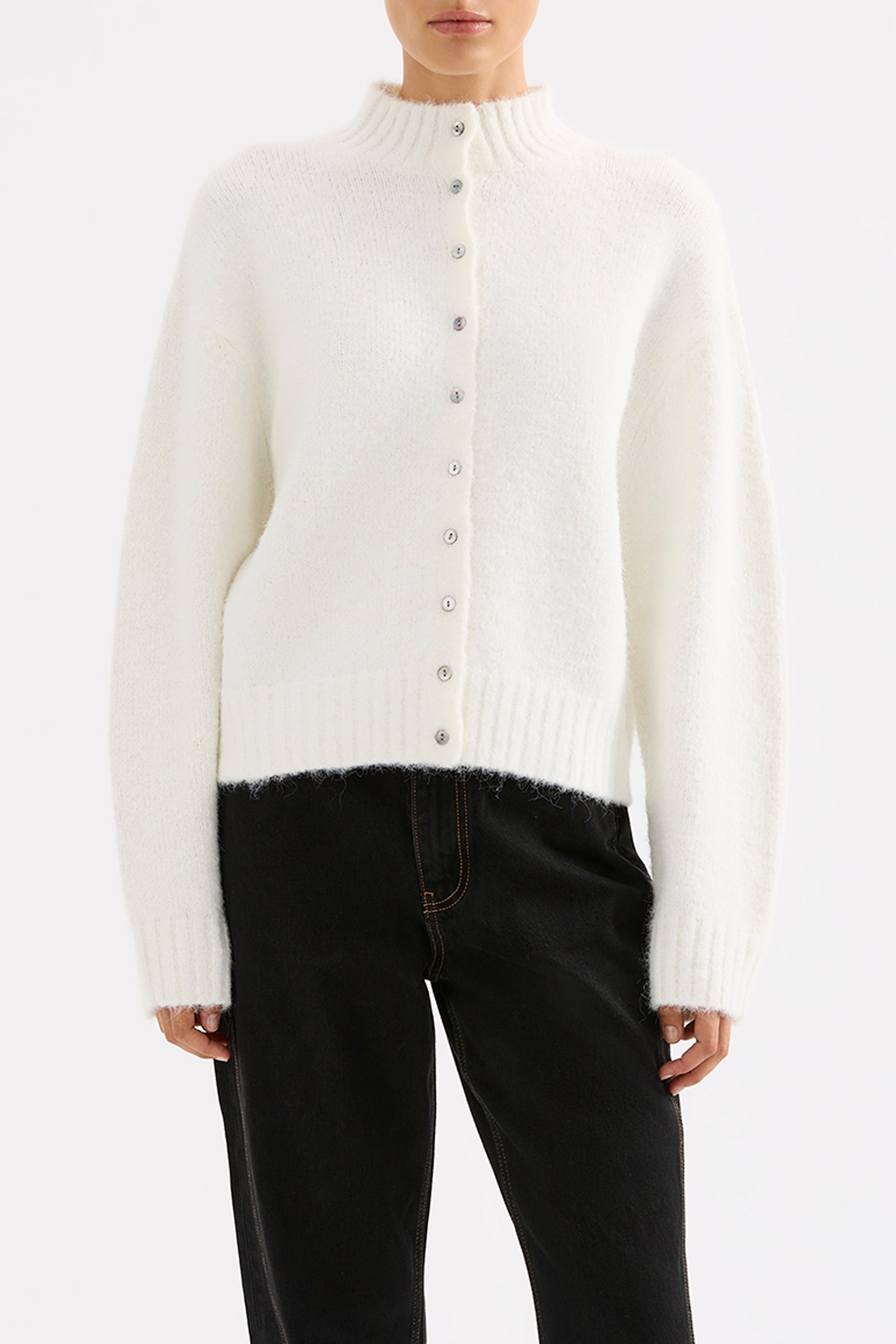 Sia Knit Cardigan Salt 