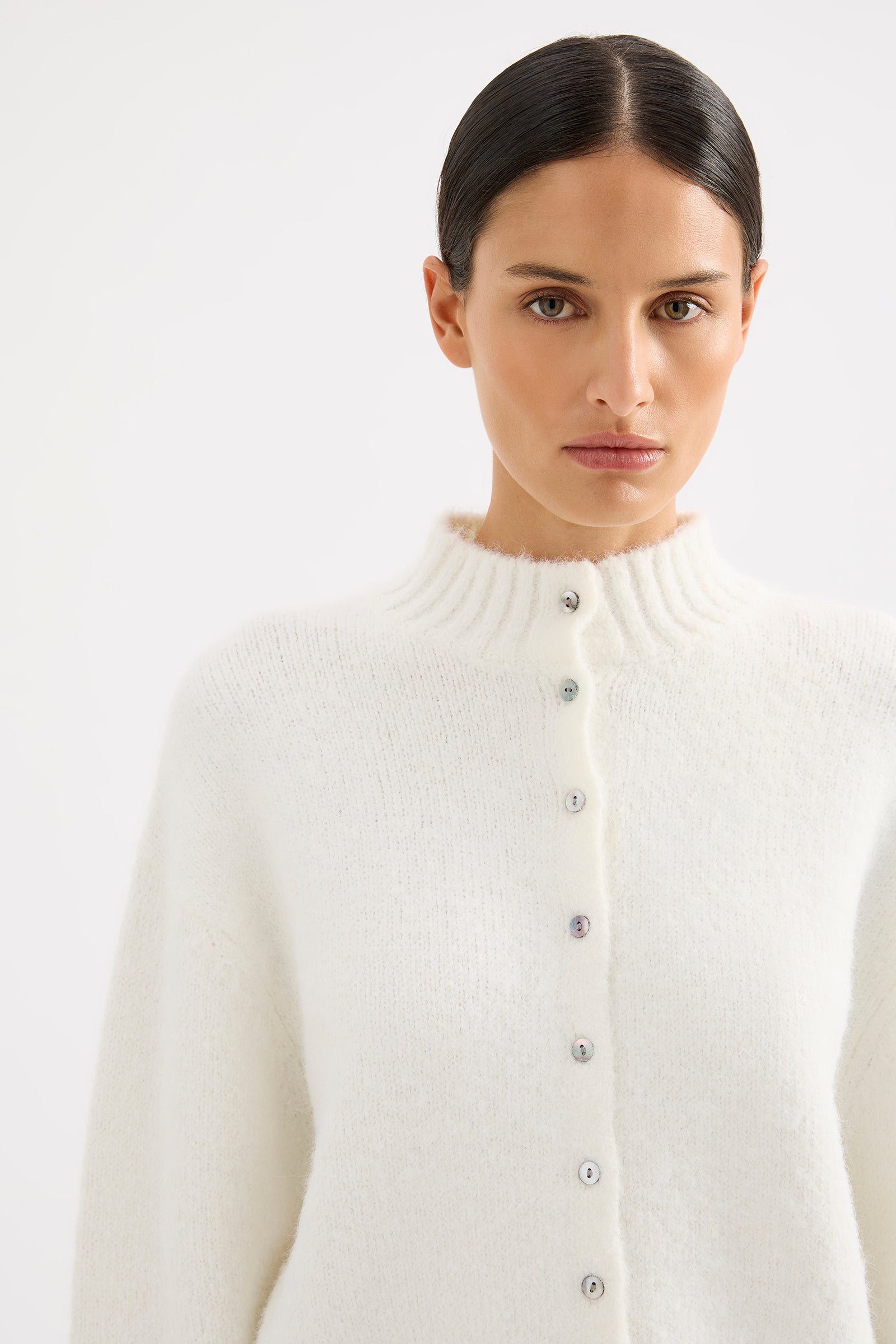 Sia Knit Cardigan Salt 