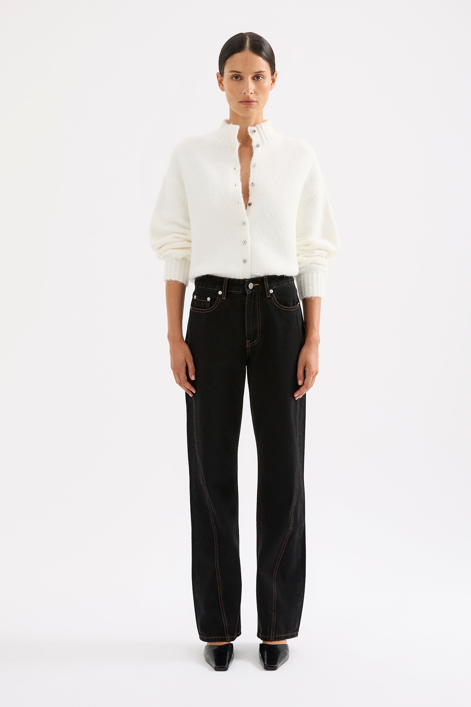 Sia Knit Cardigan Salt 