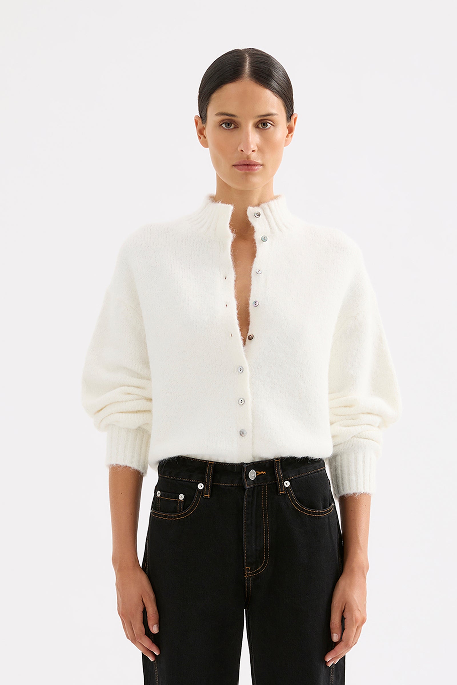 Sia Knit Cardigan Salt 