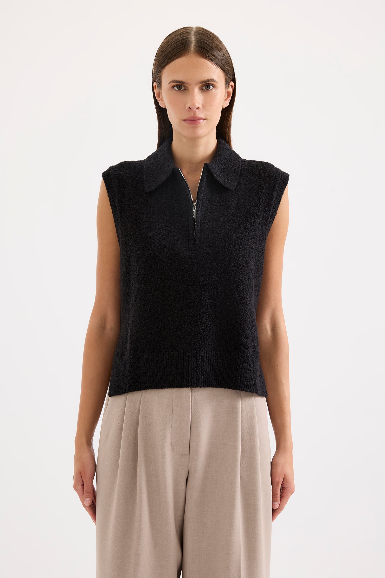 Ordell Knit Vest Black 