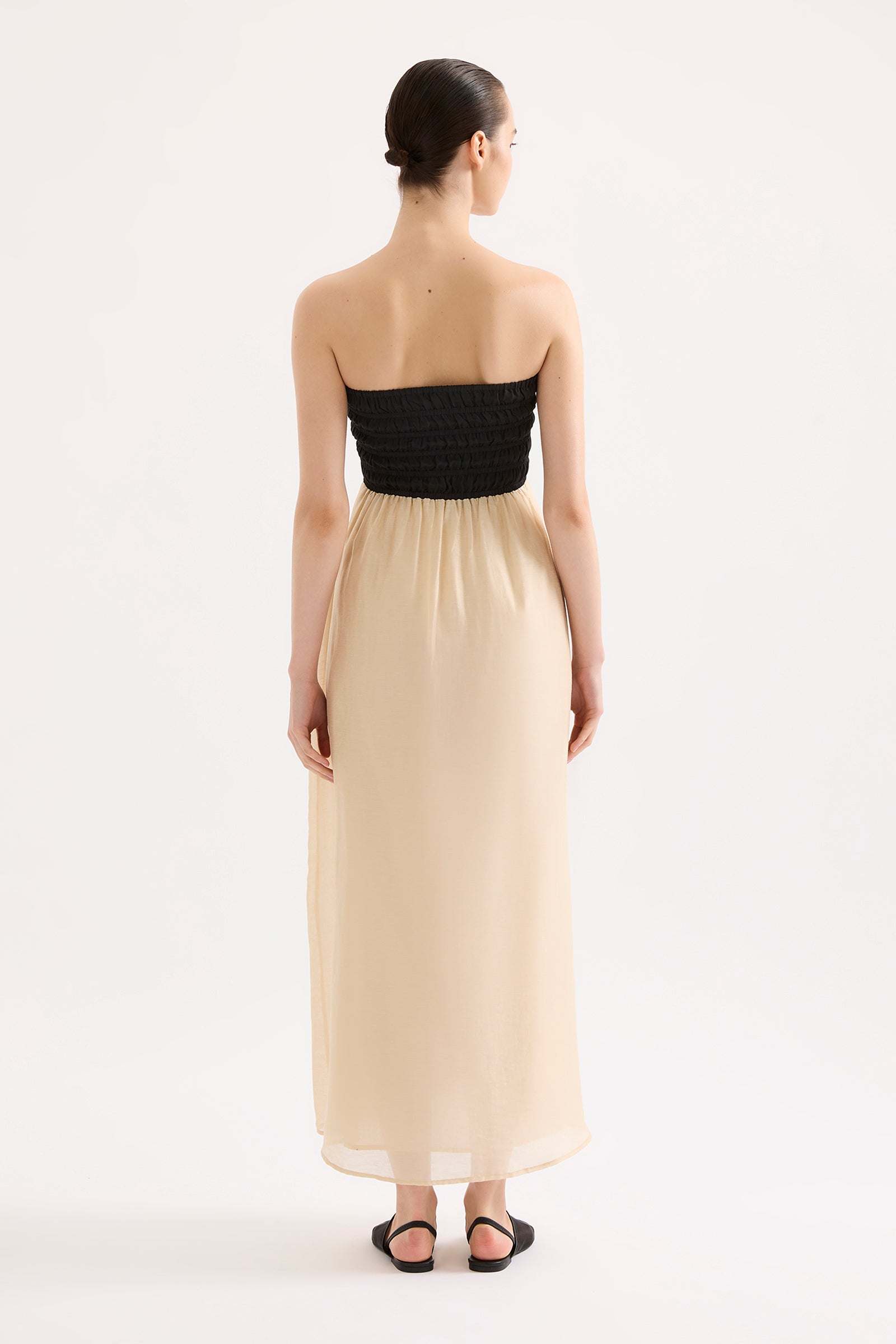 Frances Shirred Maxi Dress Chamomile Splice 