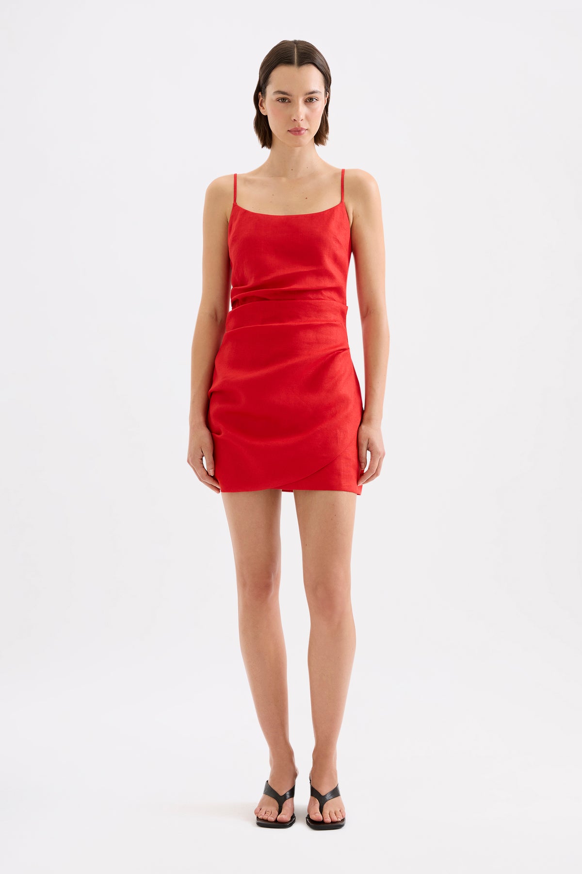 Rani Linen Mini Dress Poppy 