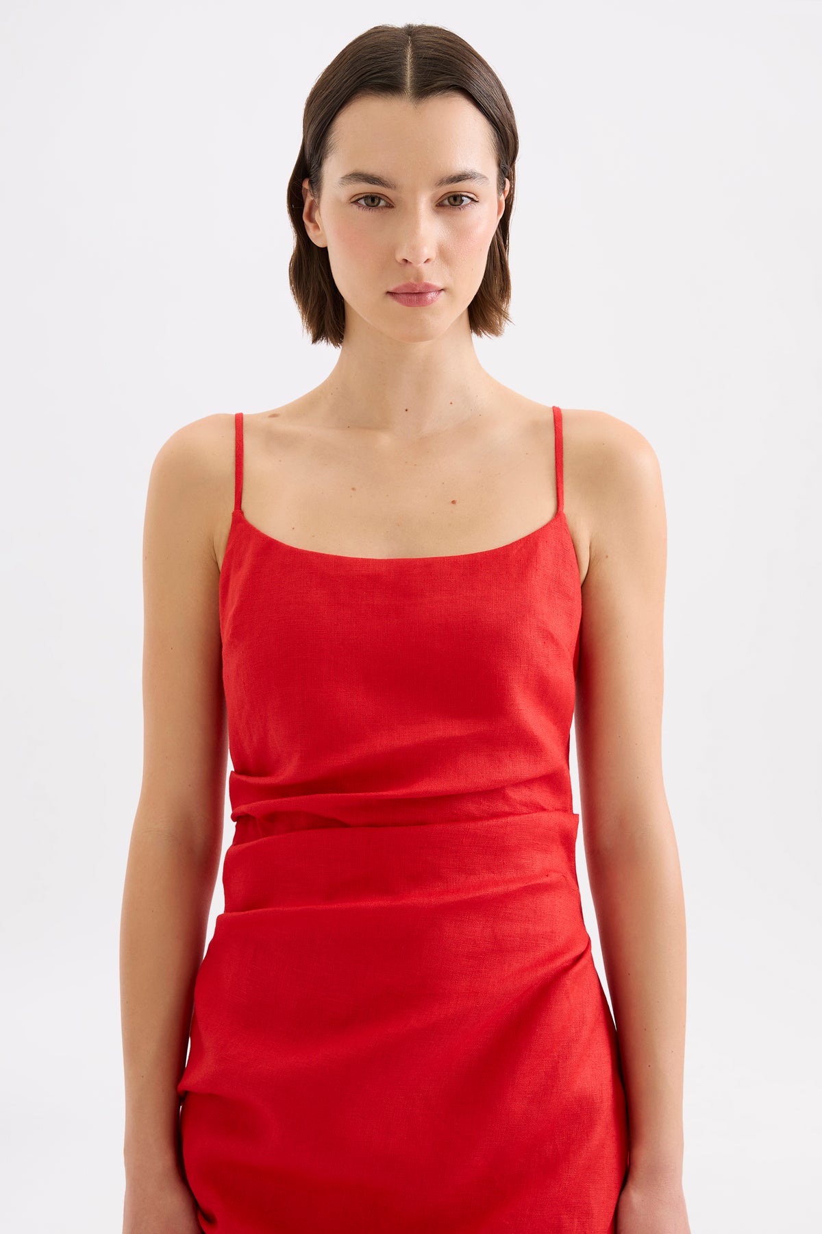 Rani Linen Mini Dress Poppy 