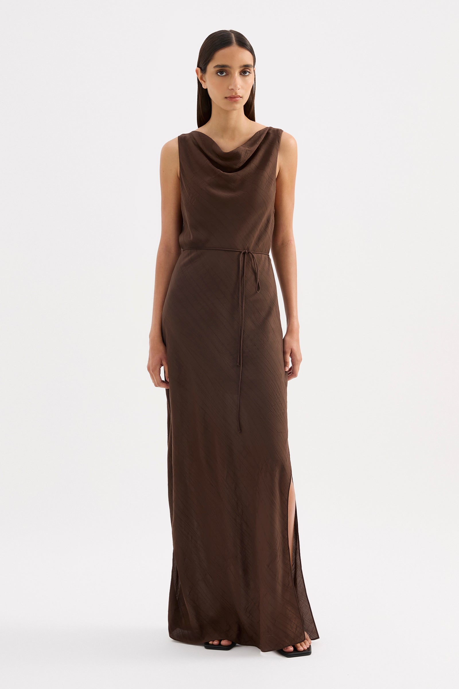 Serine Maxi Dress Chocolate 