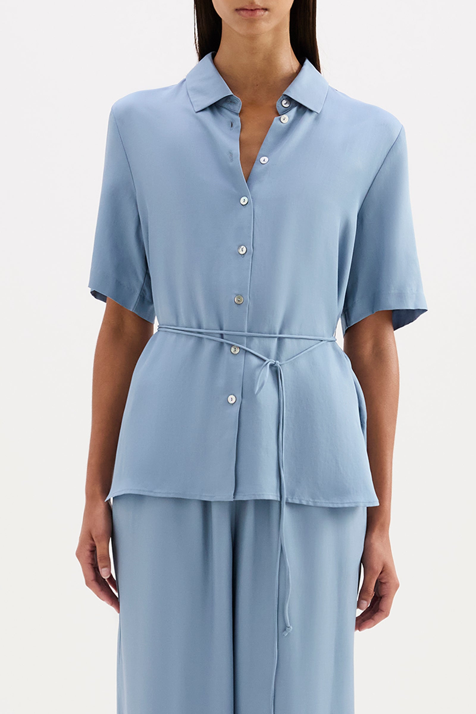 Lawton Tencel Shirt Frost 