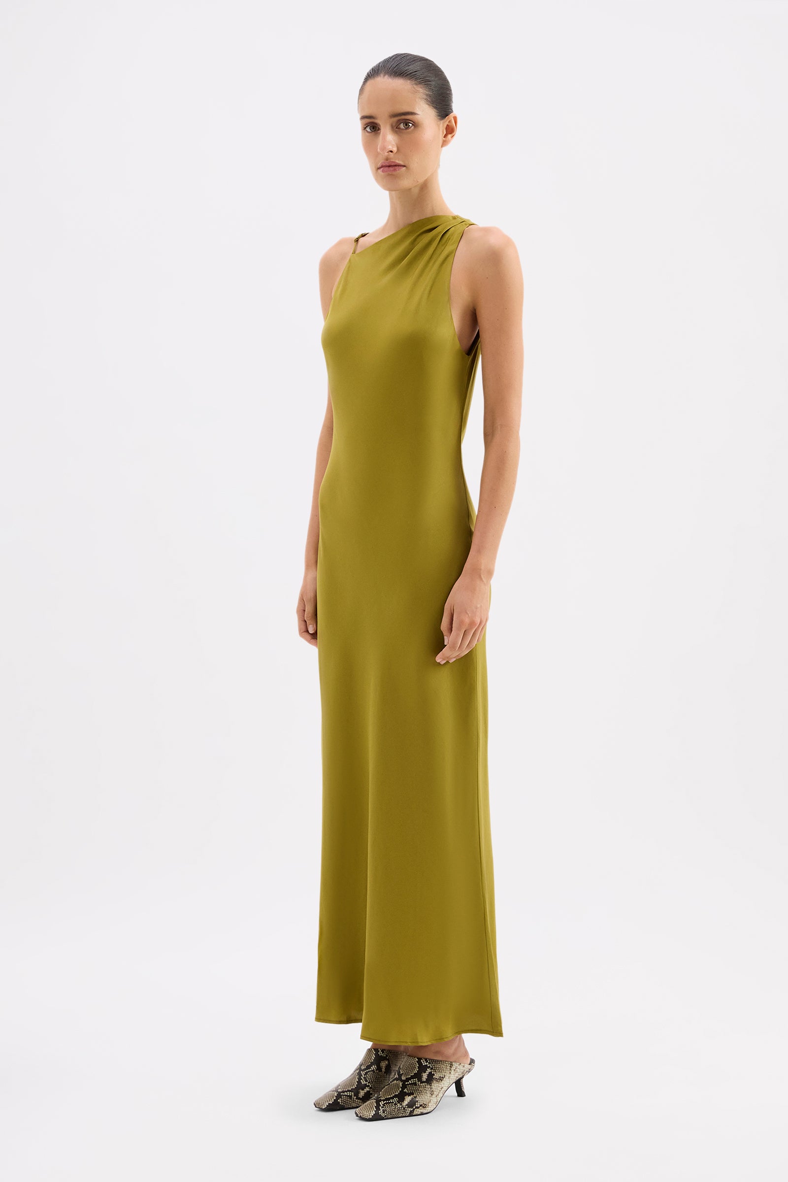 Anthea Tencel Maxi Dress Avocado 