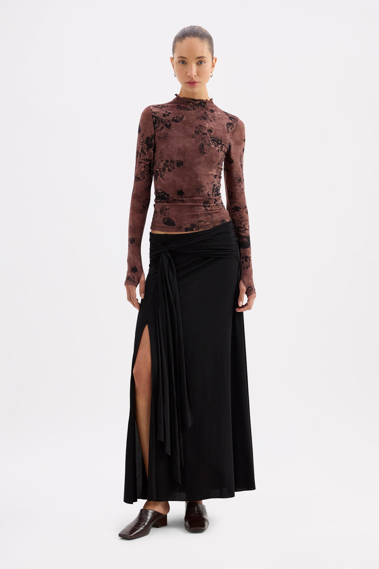 Evangeline Maxi Skirt Black 