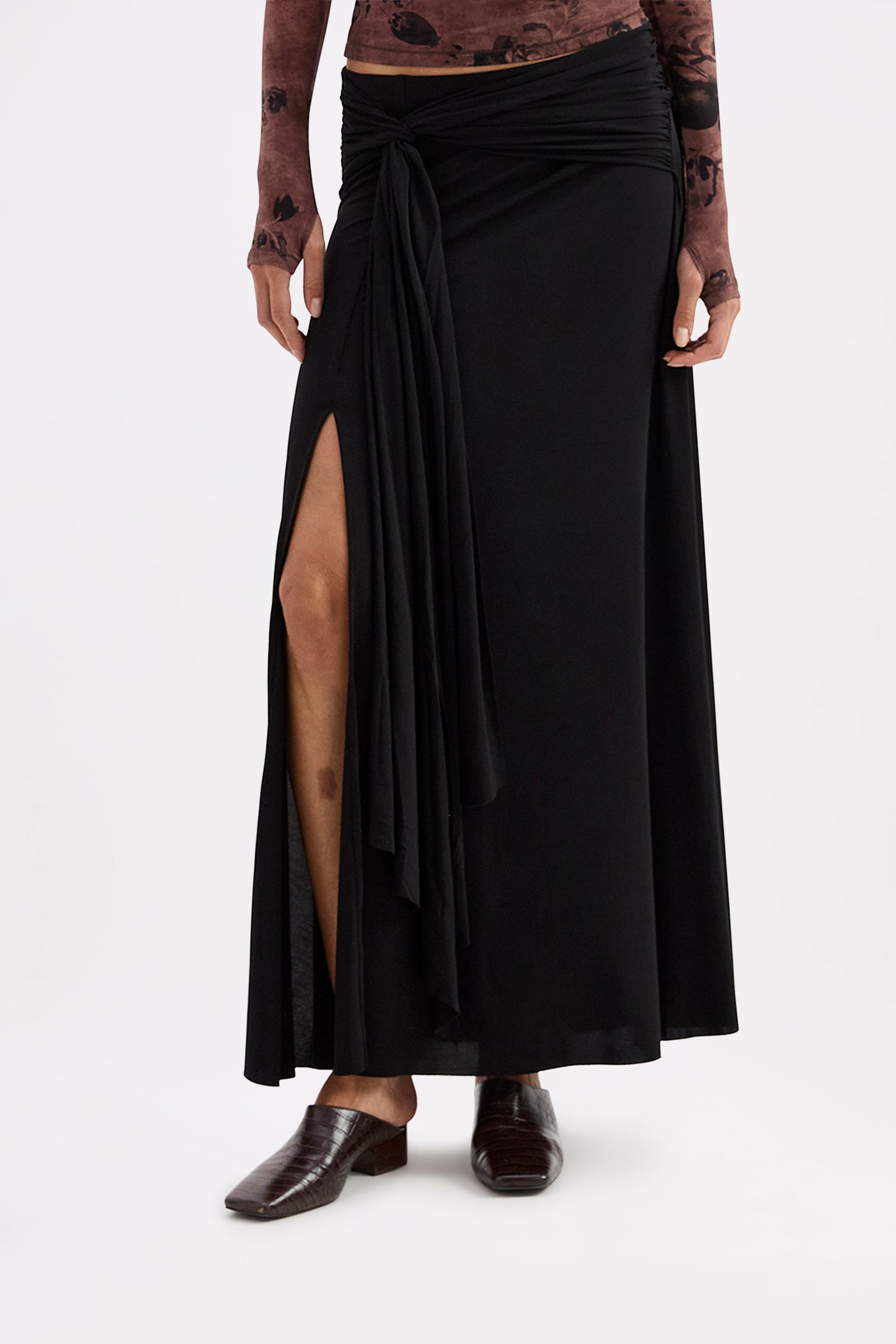 Evangeline Maxi Skirt Black 