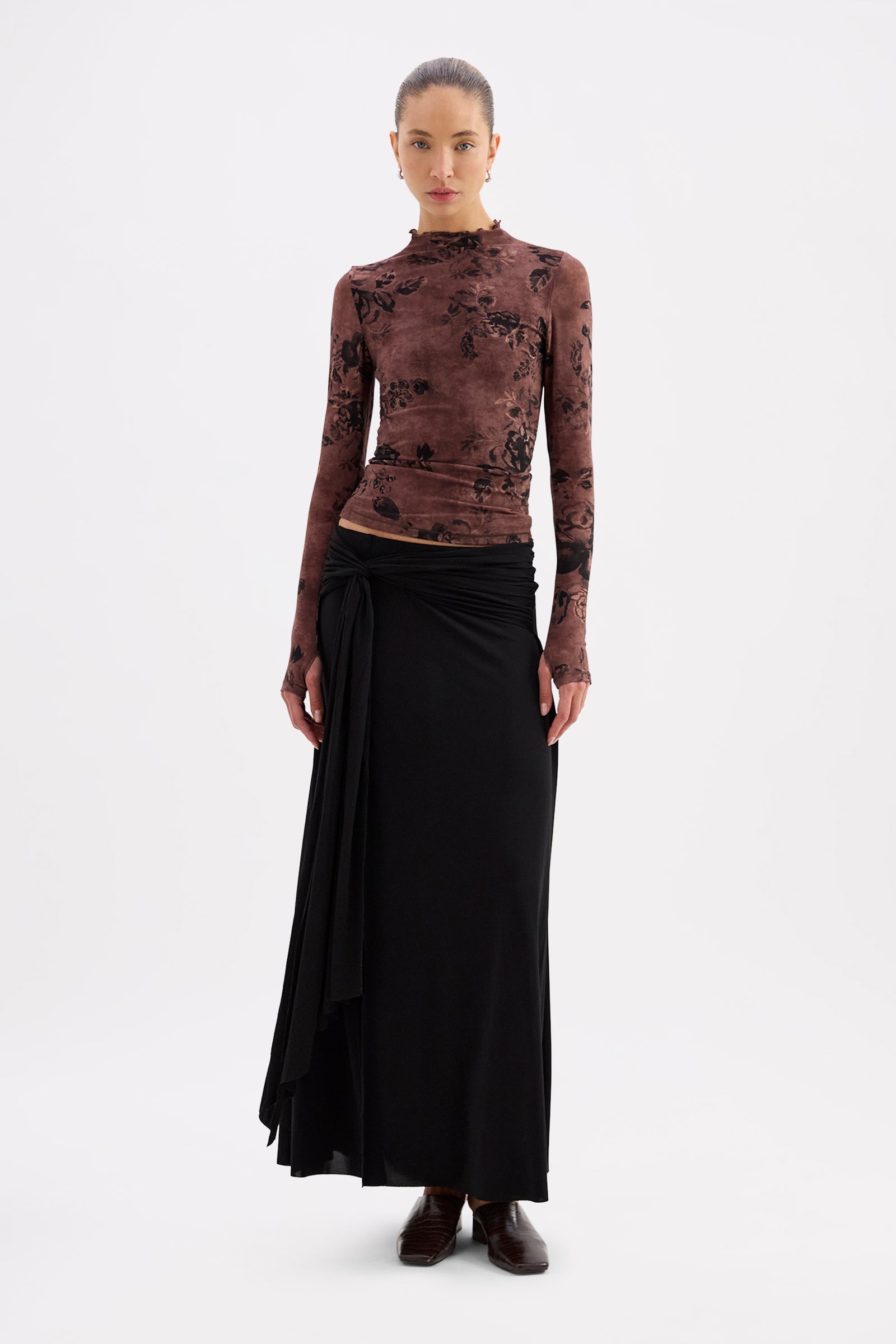 Evangeline Maxi Skirt Black 