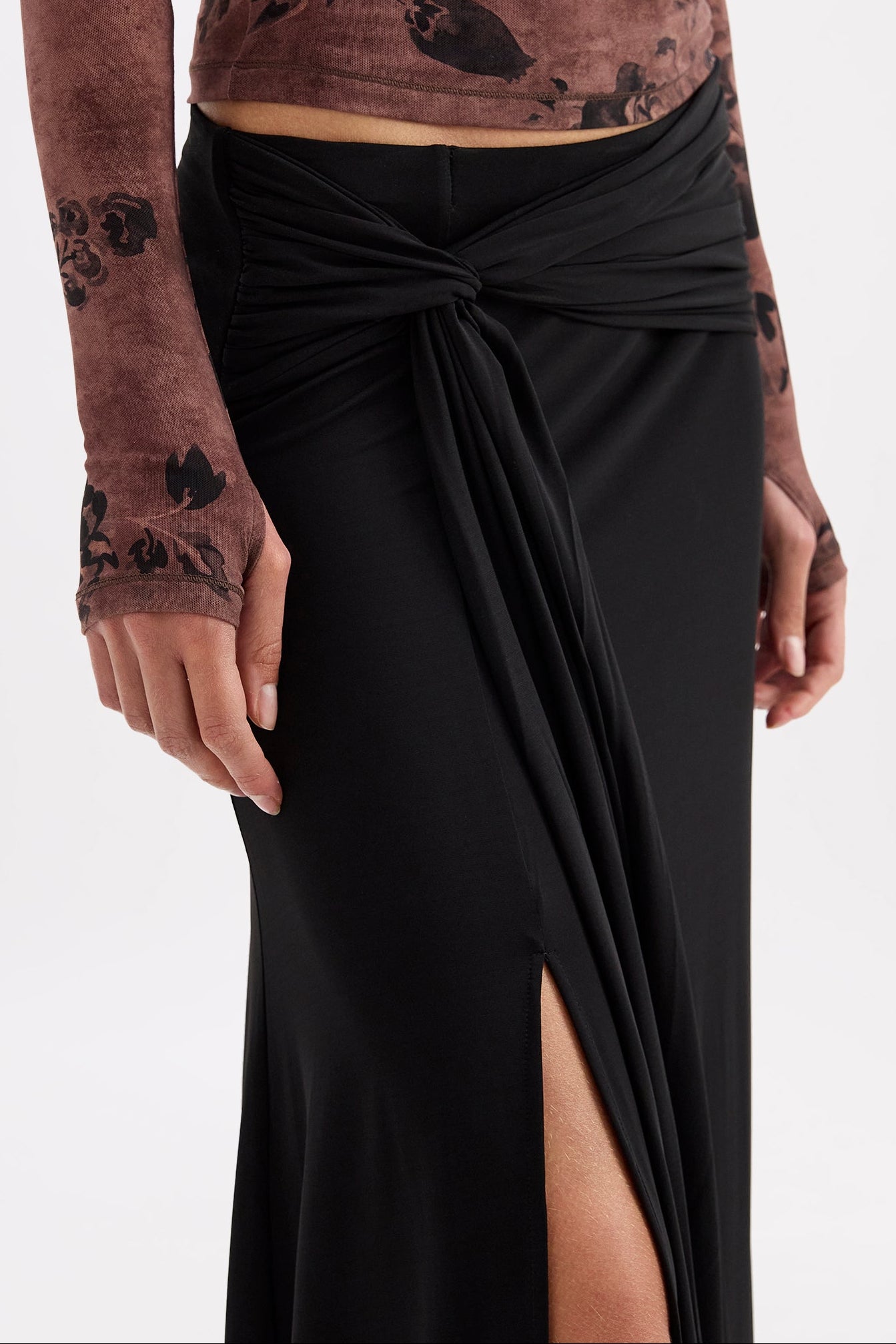 Evangeline Maxi Skirt Black 