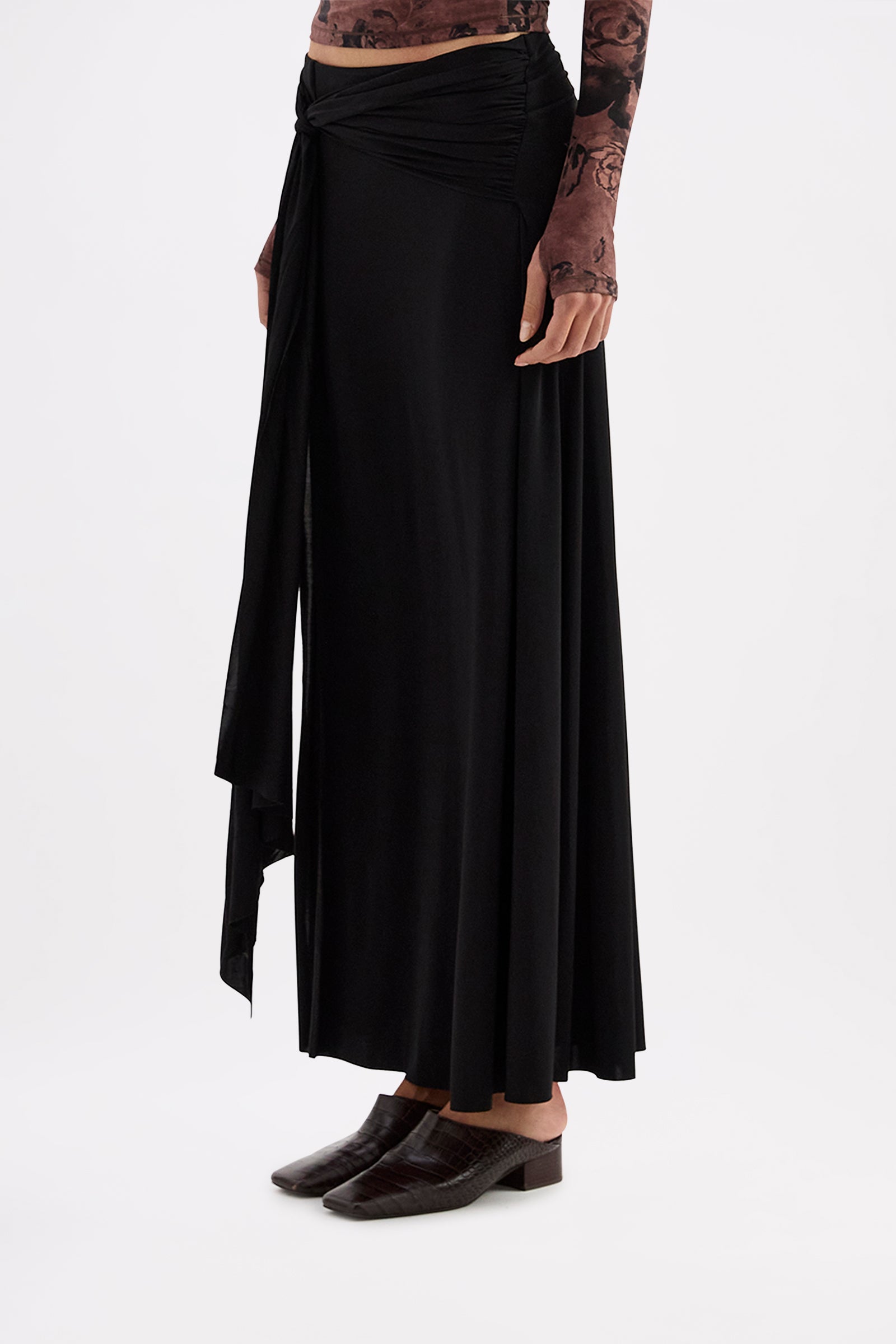 Evangeline Maxi Skirt Black 