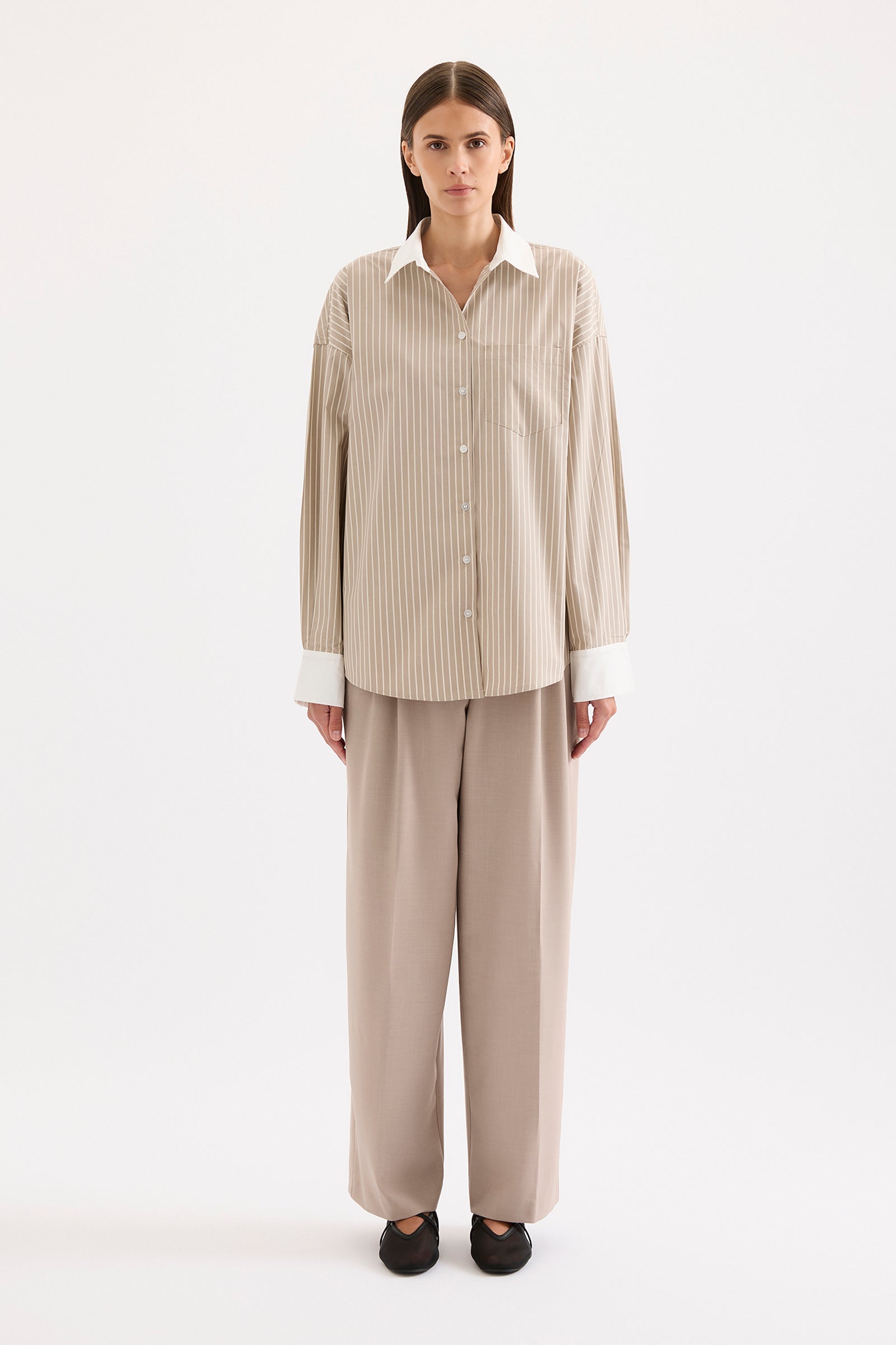 Yuri Shirt Mink Stripe 