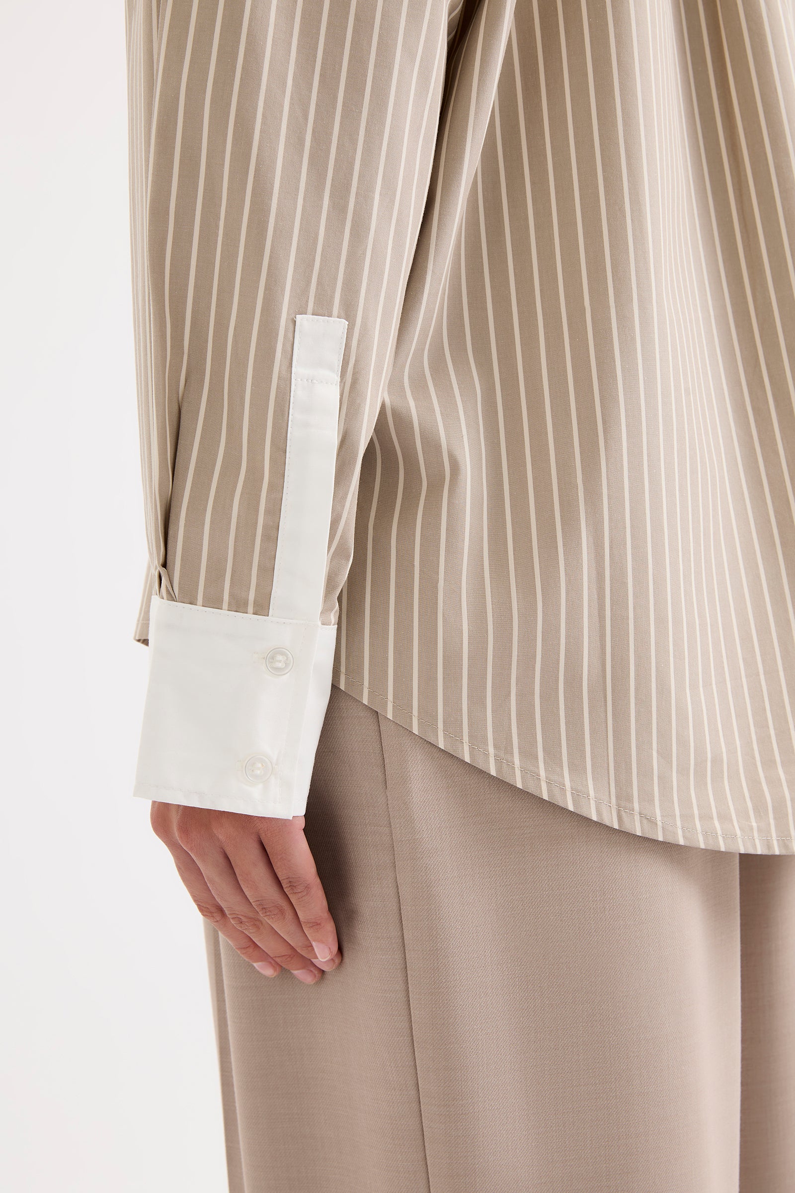 Yuri Shirt Mink Stripe 
