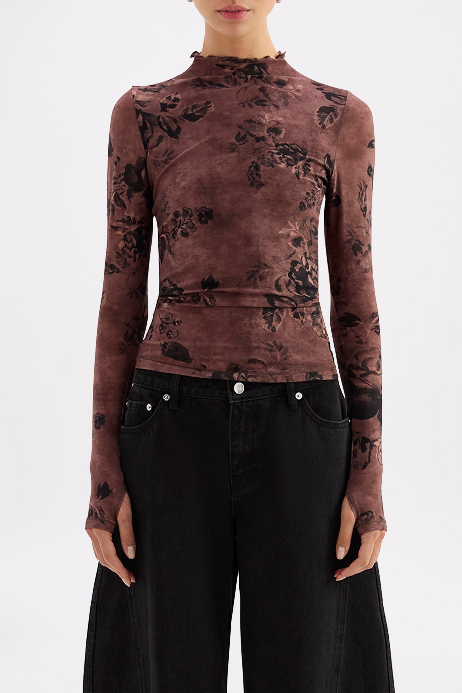 Nympheas Mesh Ls Top Nympheas 
