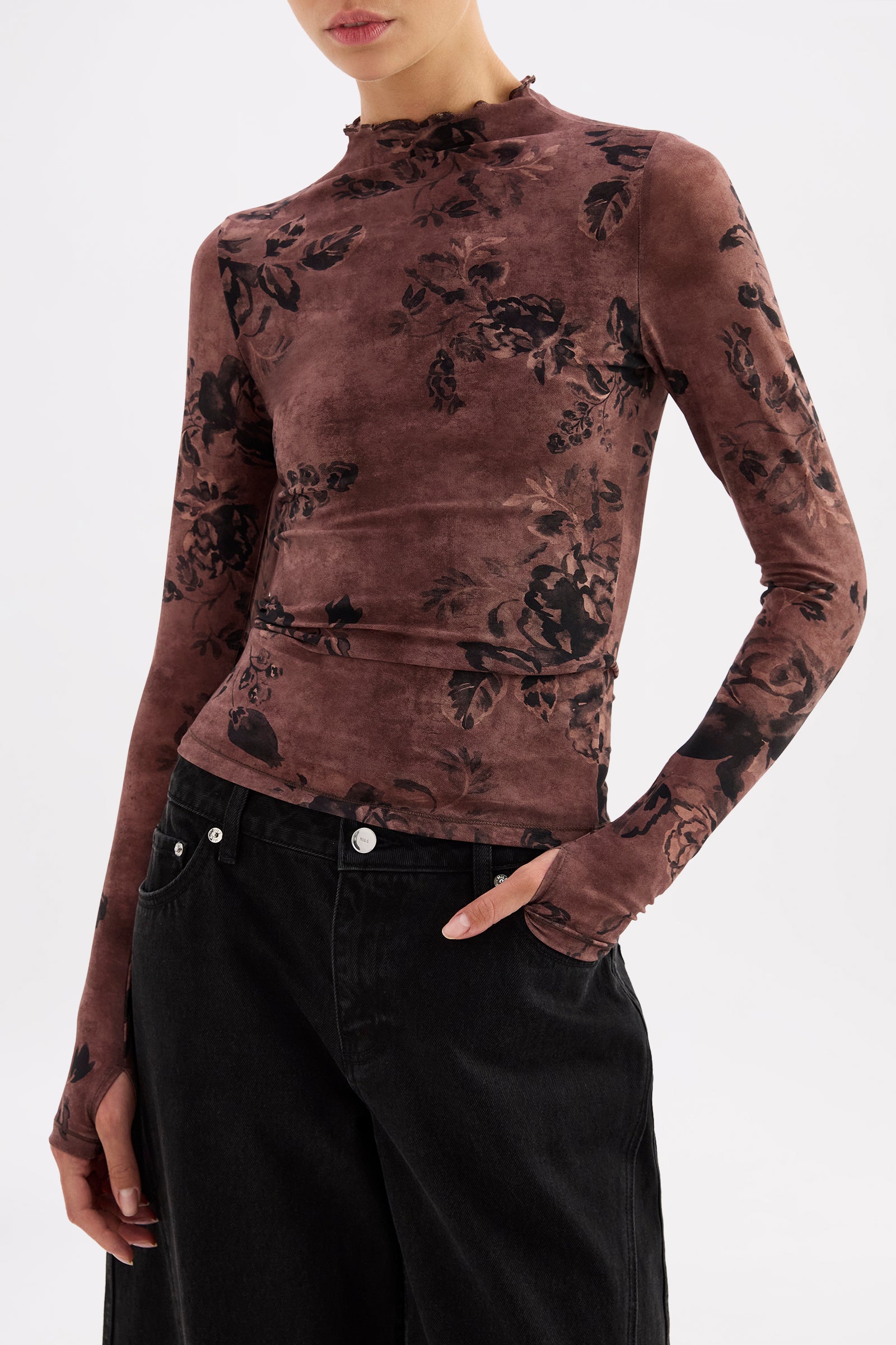 Nympheas Mesh Ls Top Nympheas 