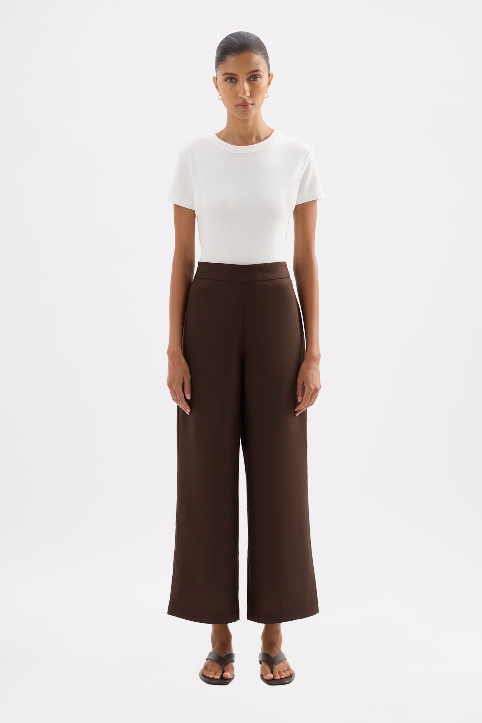 Thilda Linen Culotte Chocolate 