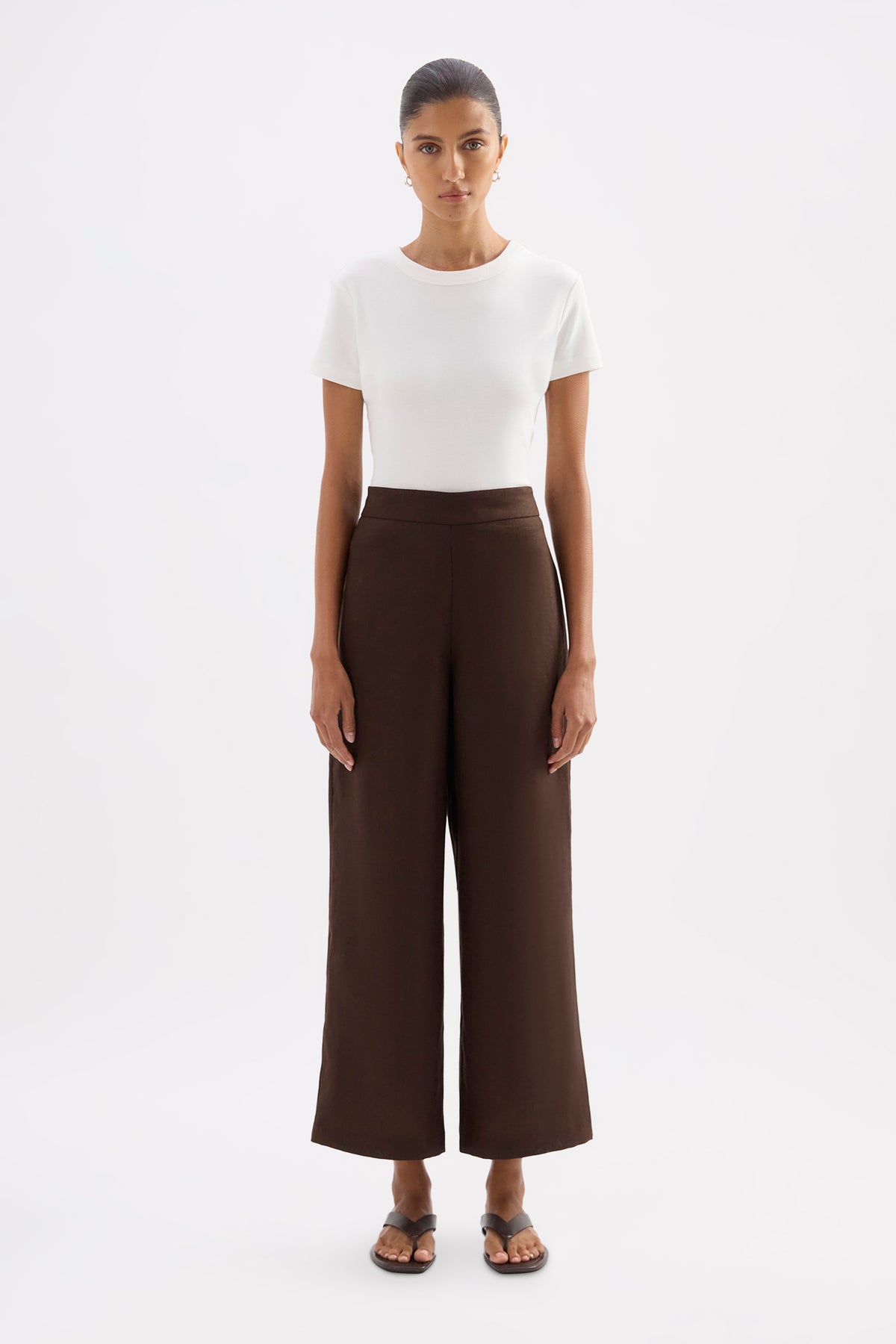 Thilda Linen Culotte Chocolate 