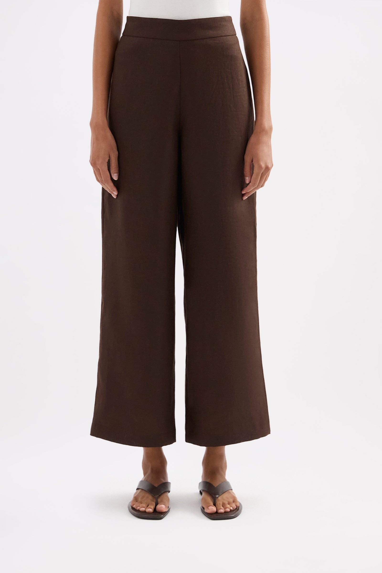 Thilda Linen Culotte Chocolate 