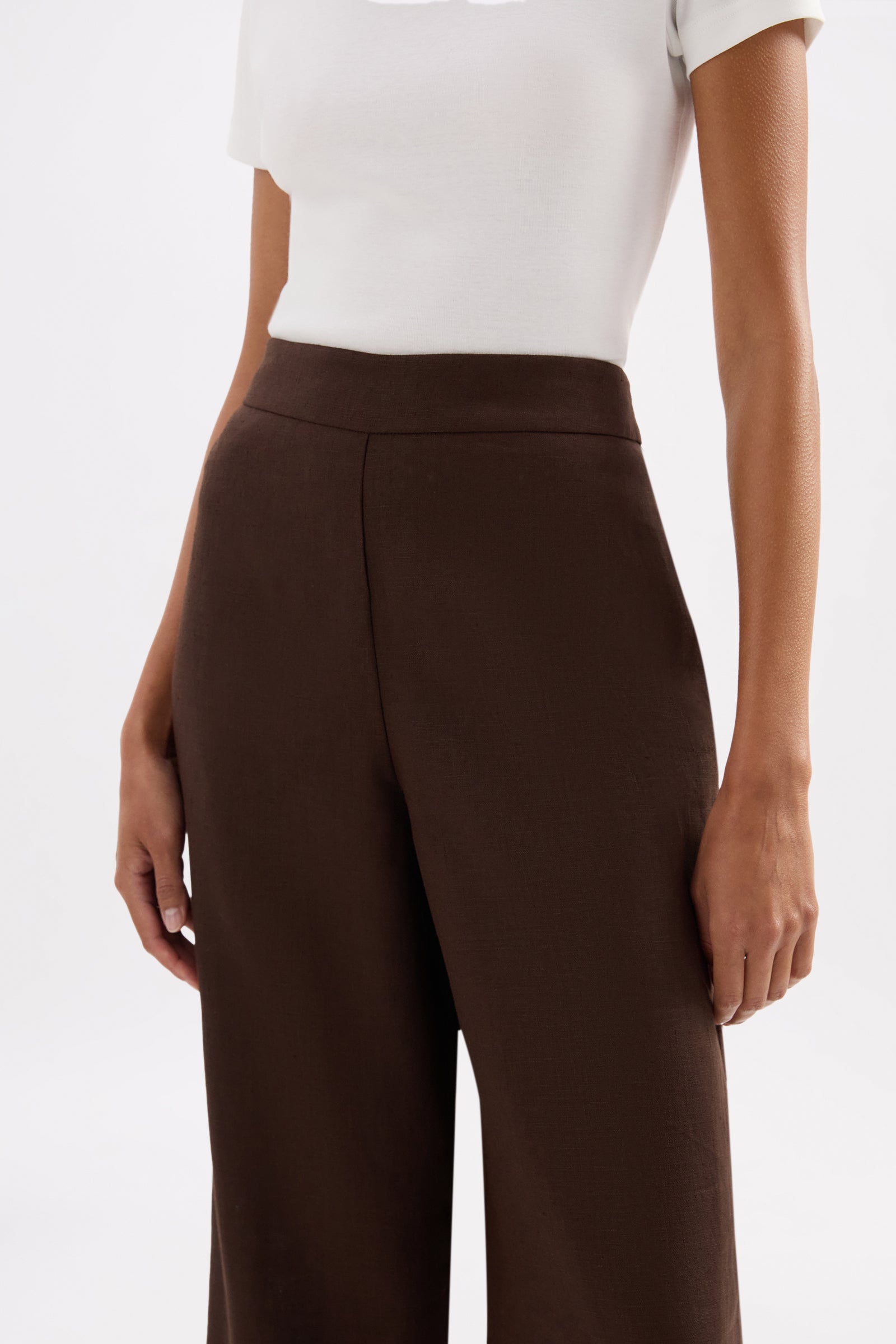 Thilda Linen Culotte Chocolate 