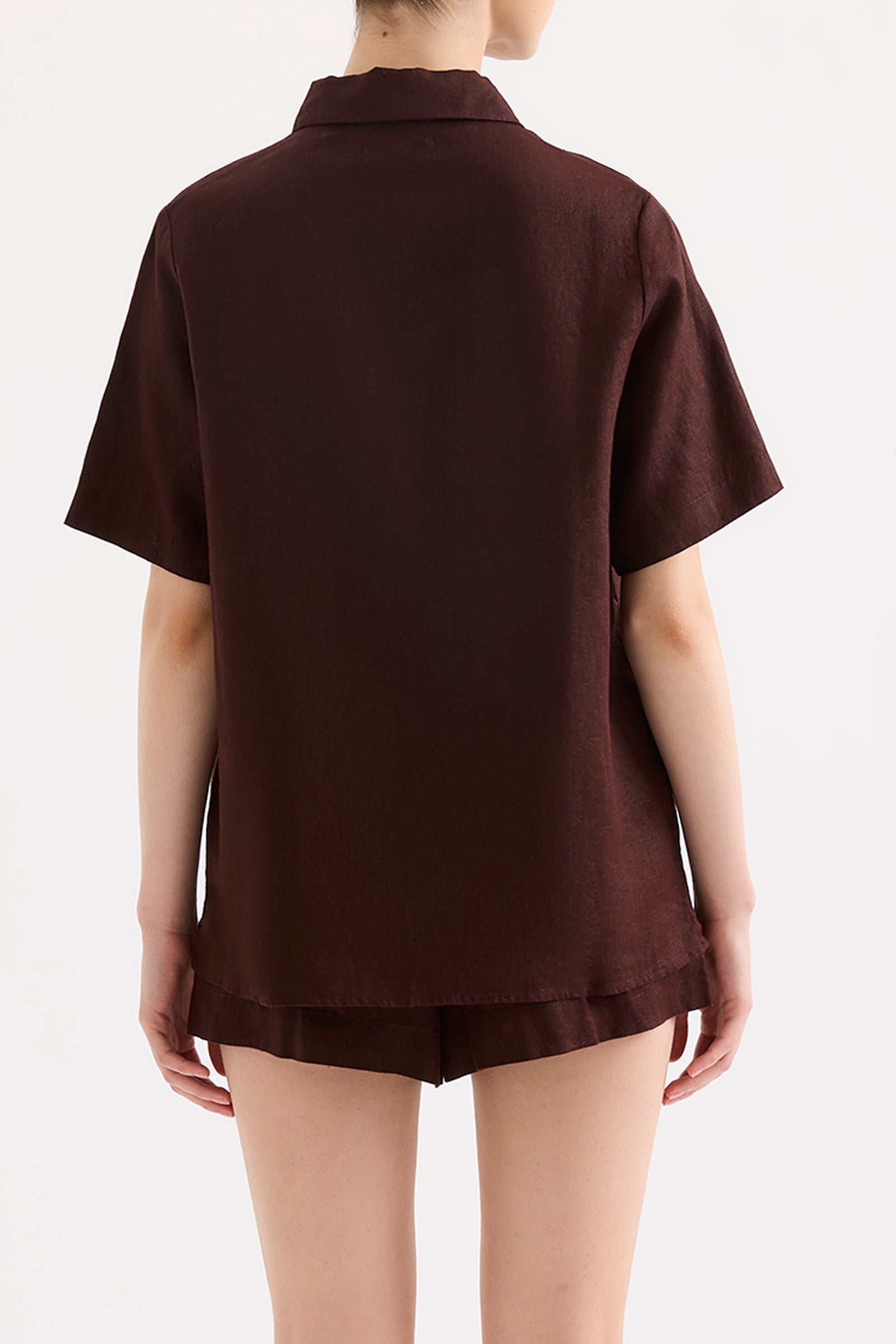 Blake Linen Shirt Raisin 