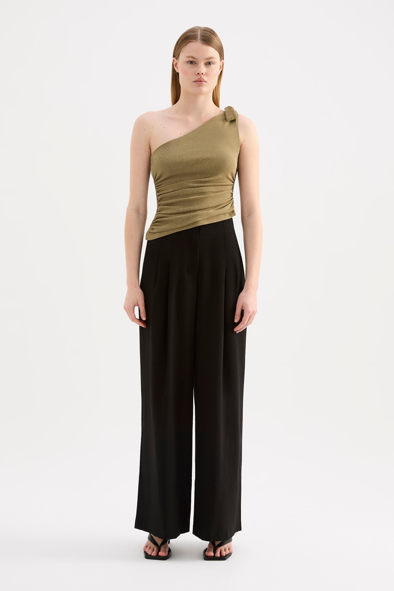 Fiora Mesh Top Deep Olive 