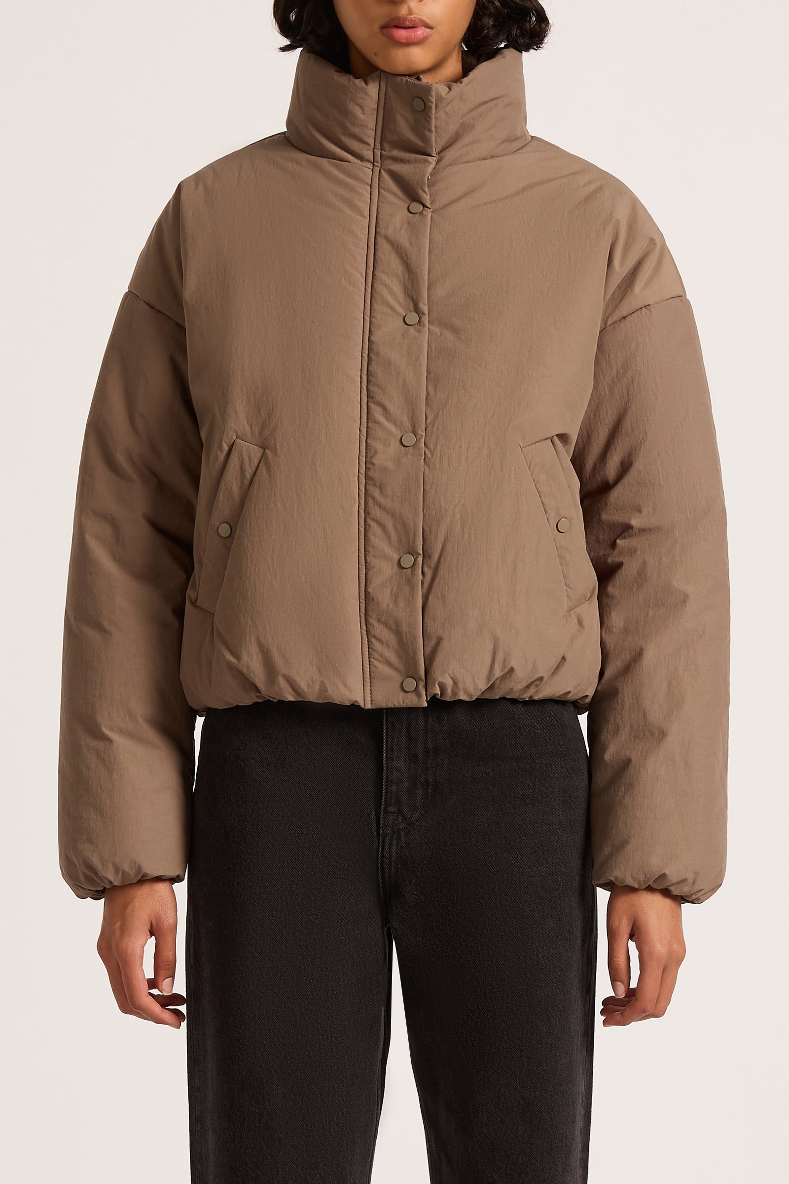 Xander Puffer Jacket Taupe 