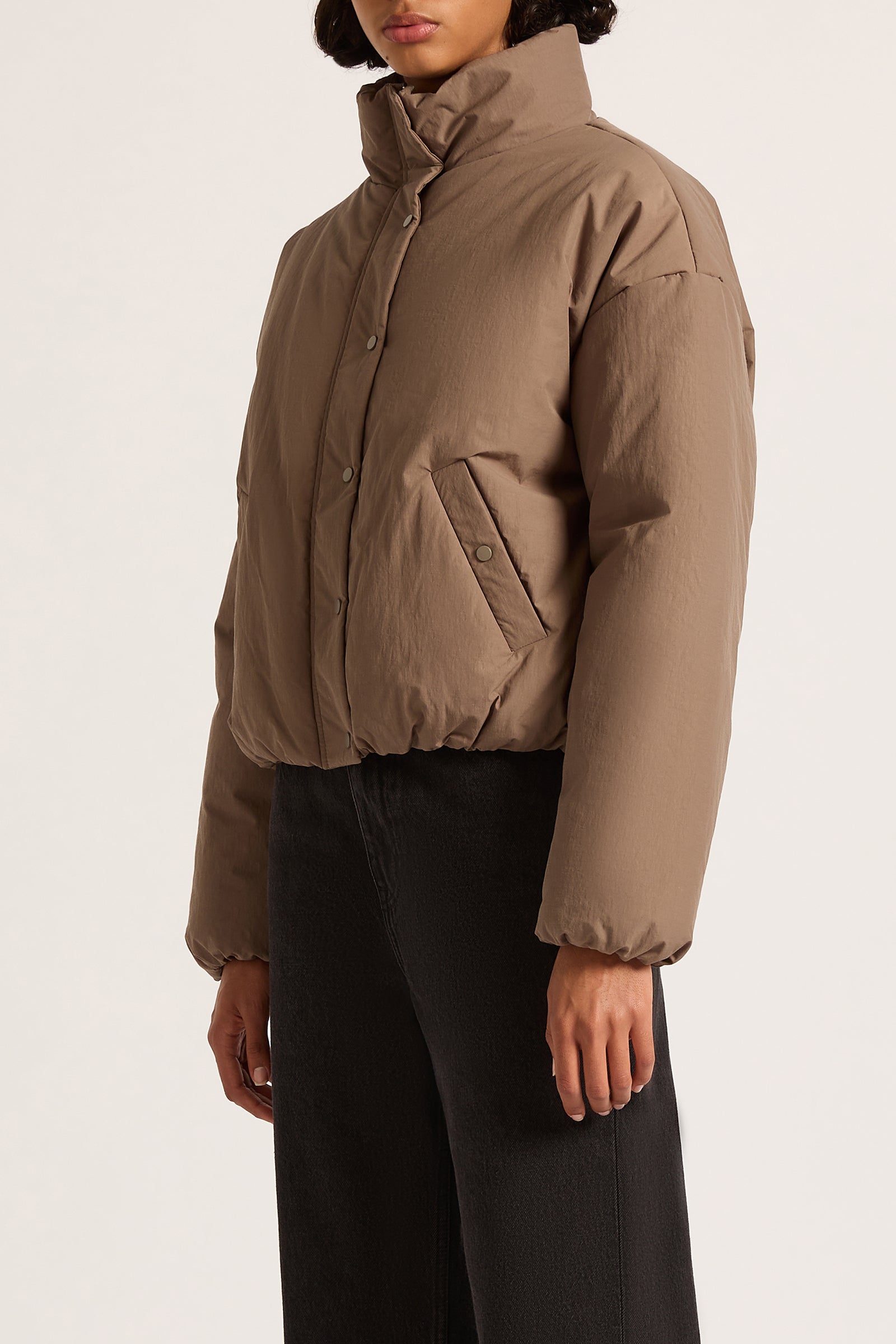 Xander Puffer Jacket Taupe 