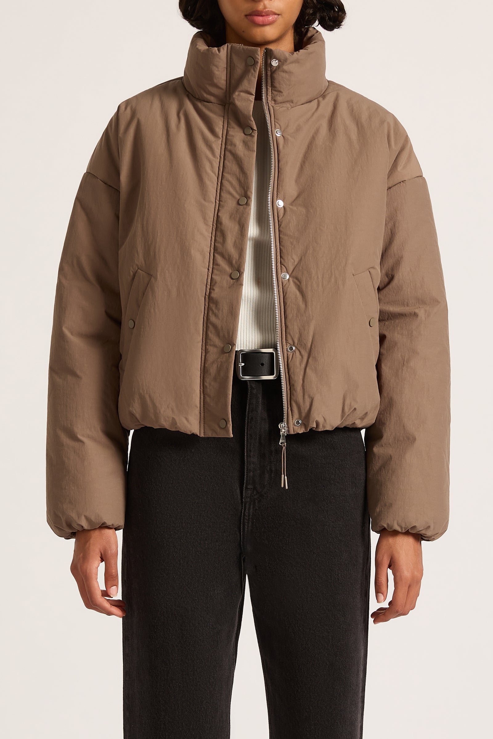Xander Puffer Jacket Taupe 