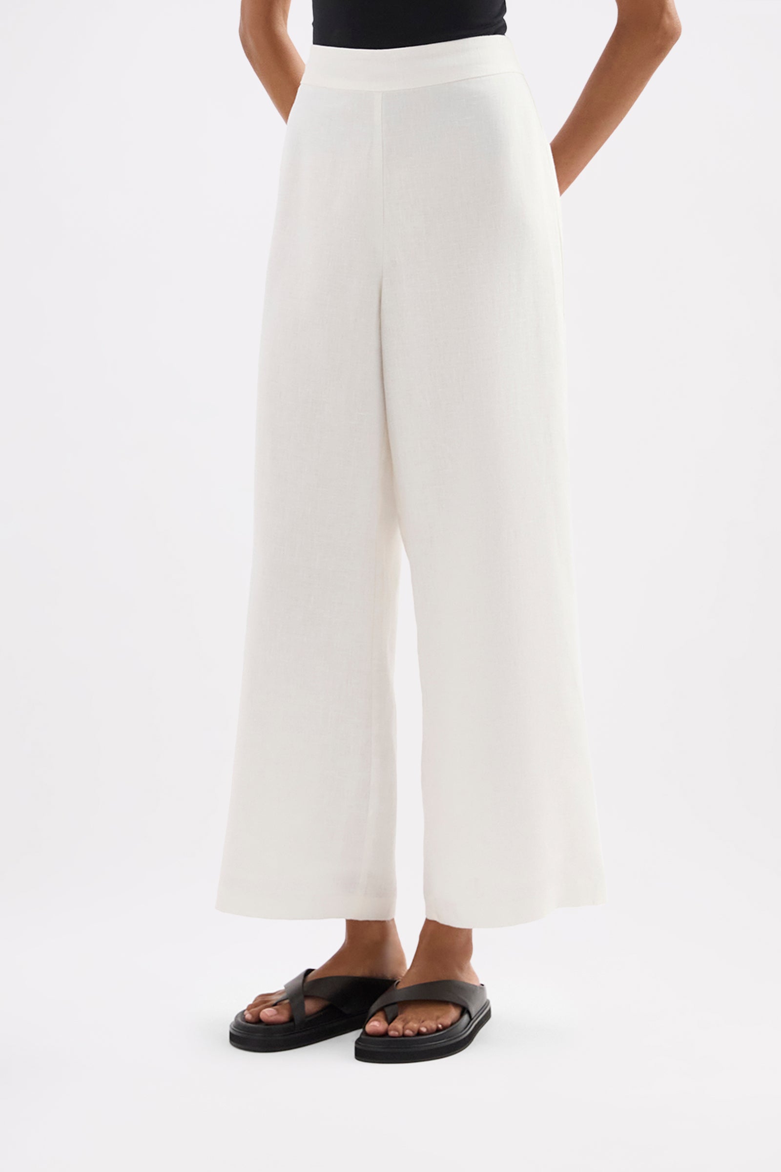 Thilda Linen Culotte White 