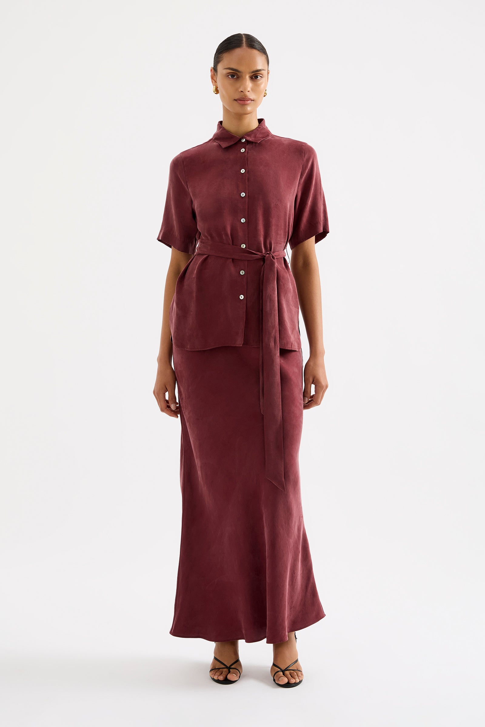 Devin Tencel Shirt Plum 