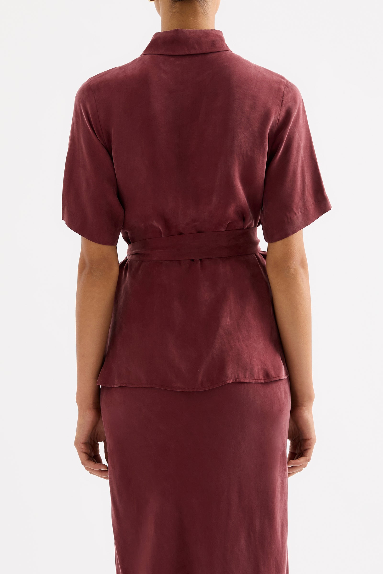 Devin Tencel Shirt Plum 