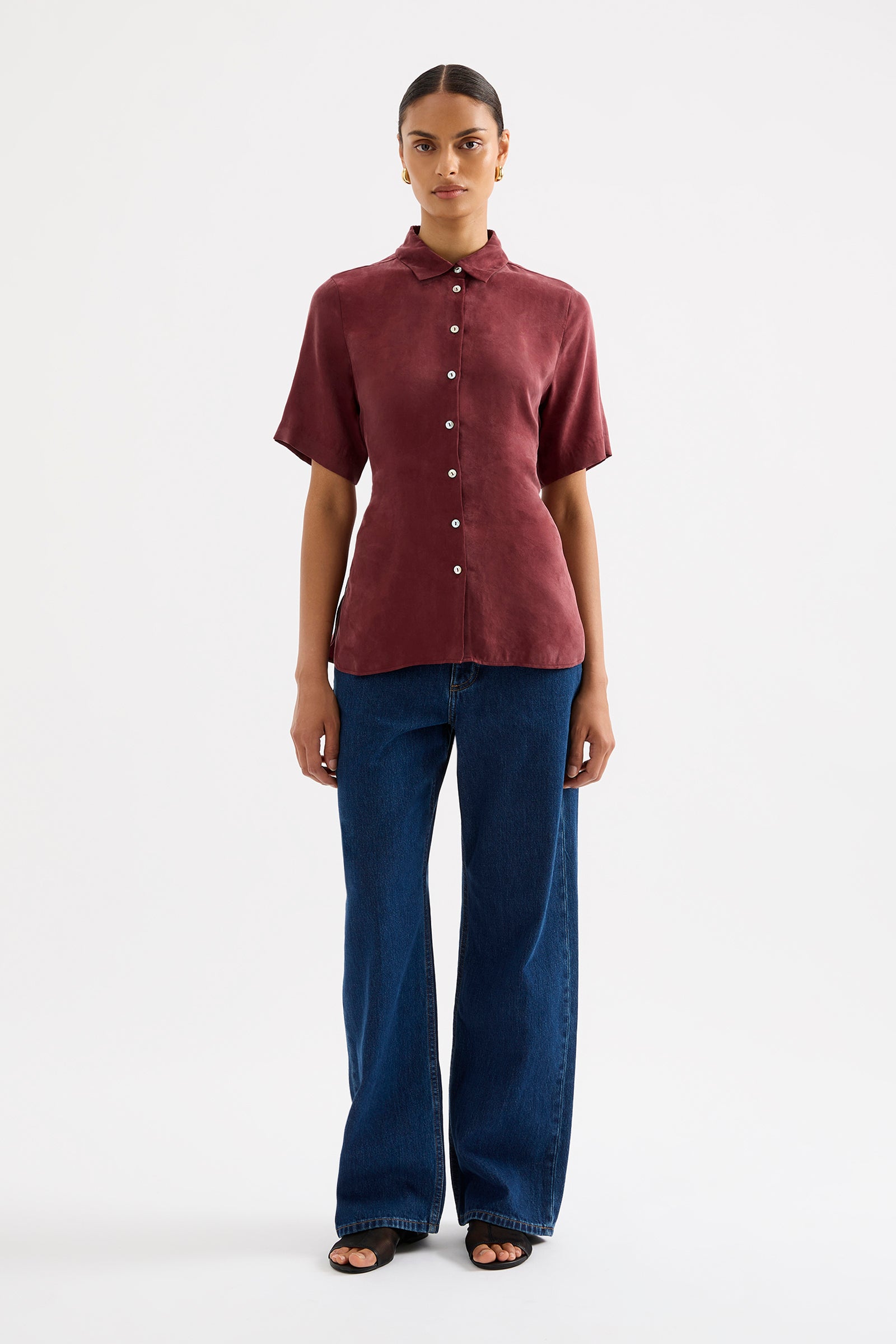 Devin Tencel Shirt Plum 