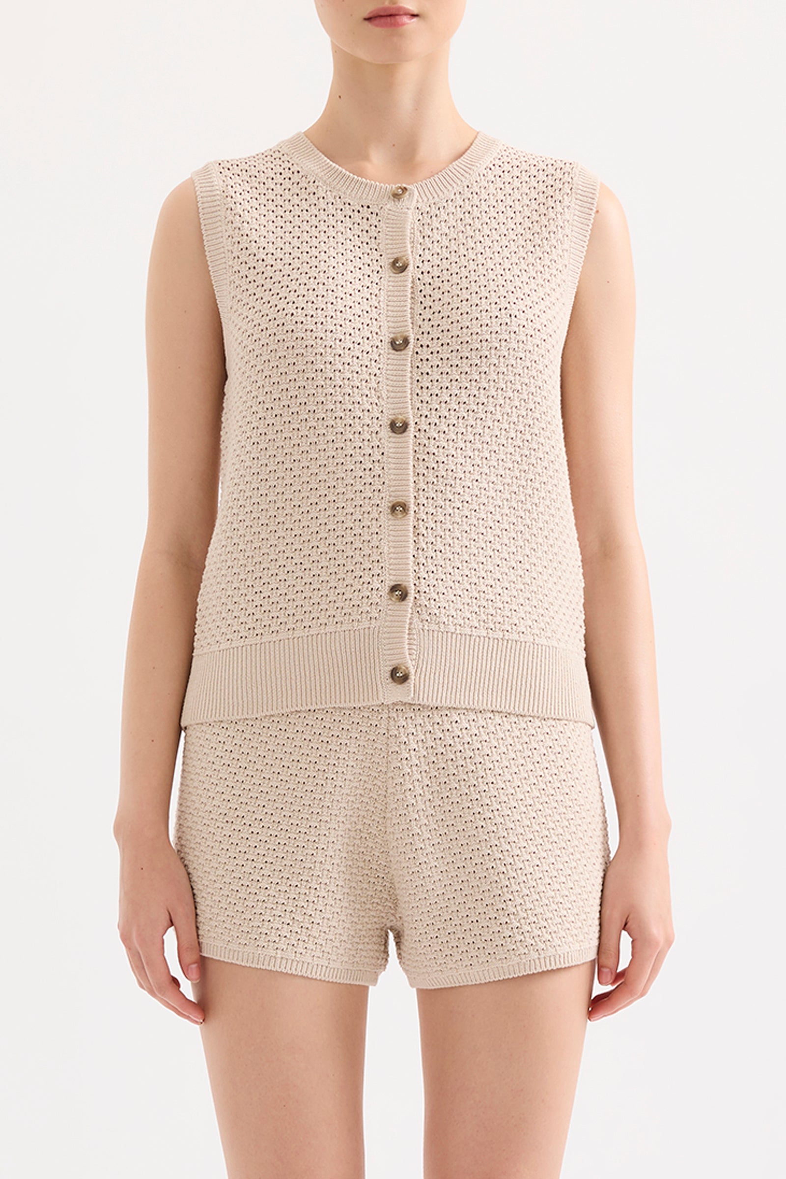 Frazer Knit Tank Buff 