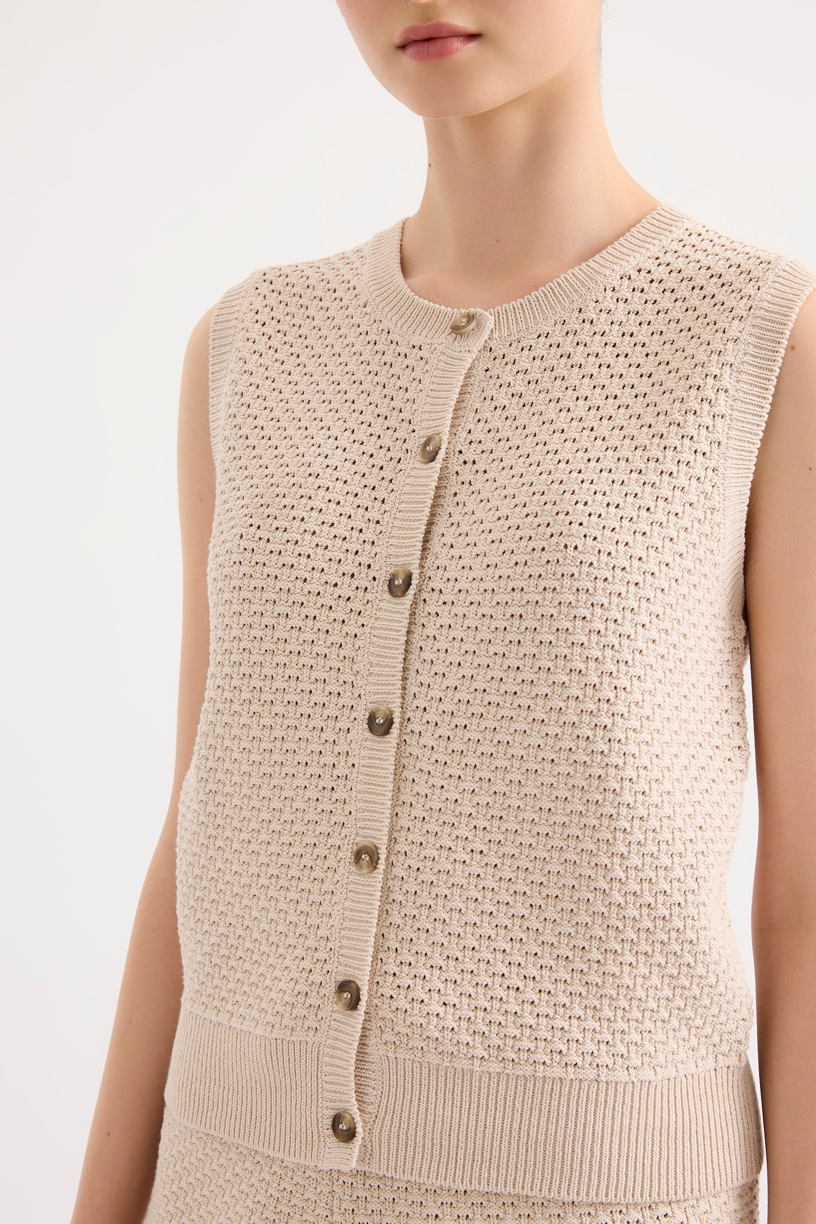 Frazer Knit Tank Buff 