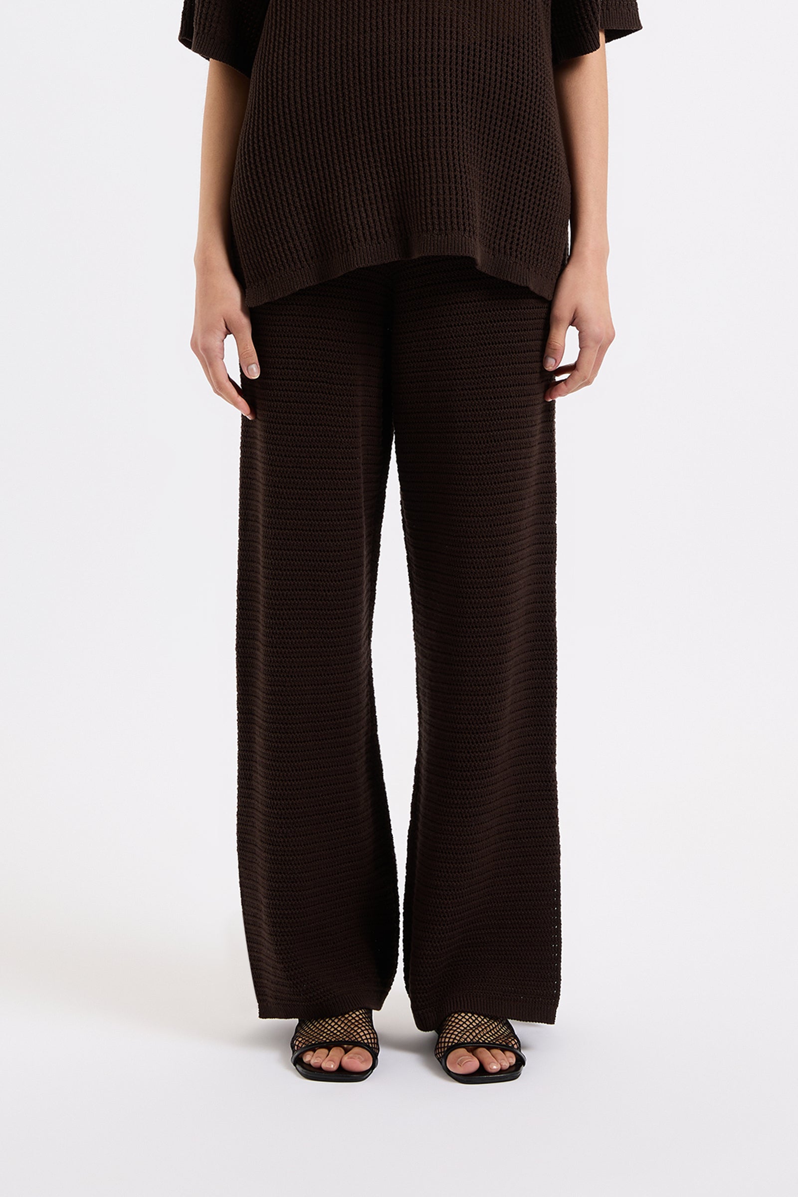 Willow Crochet Pant Espresso 