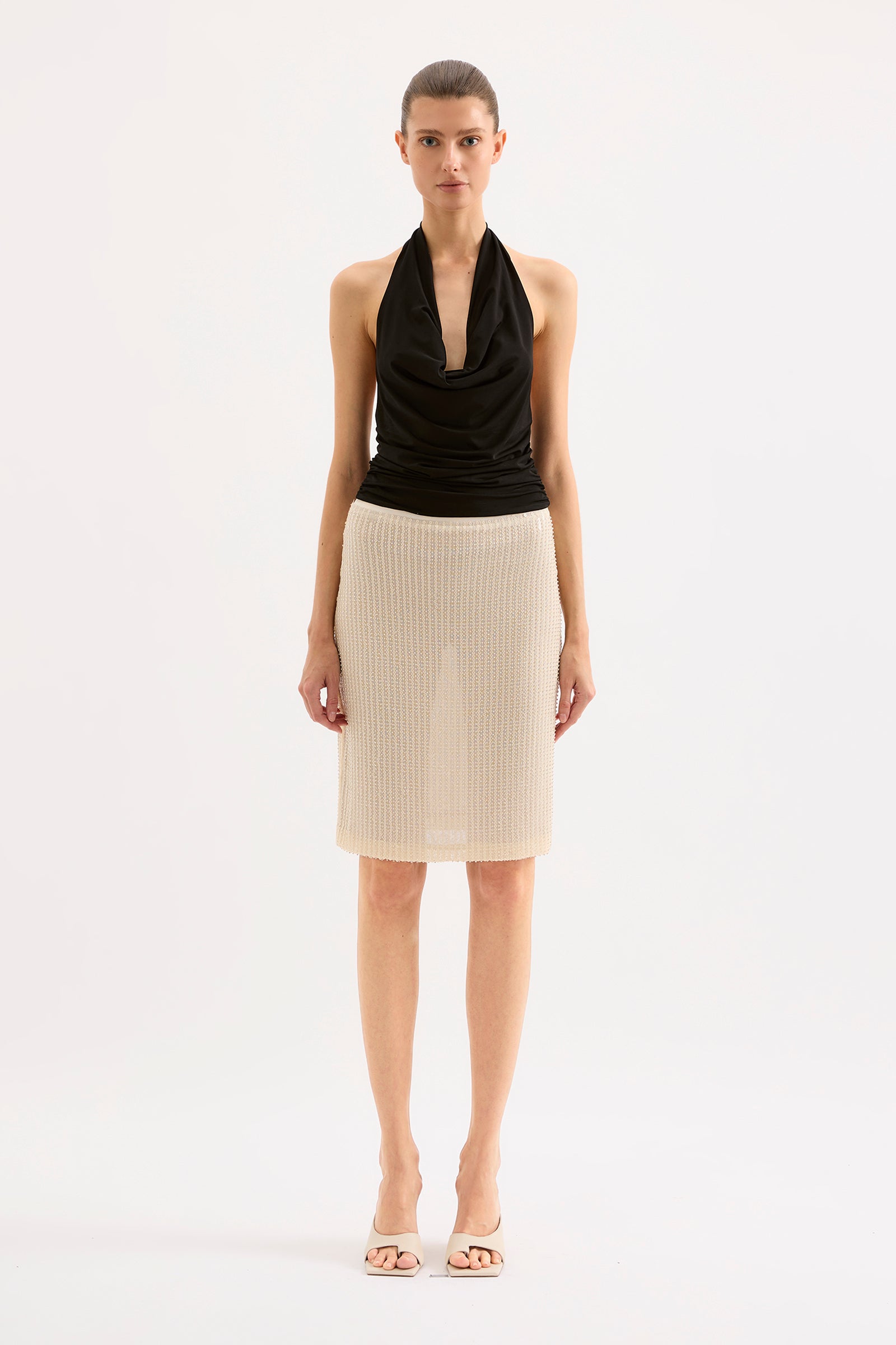 Pharoah Midi Skirt Silver 