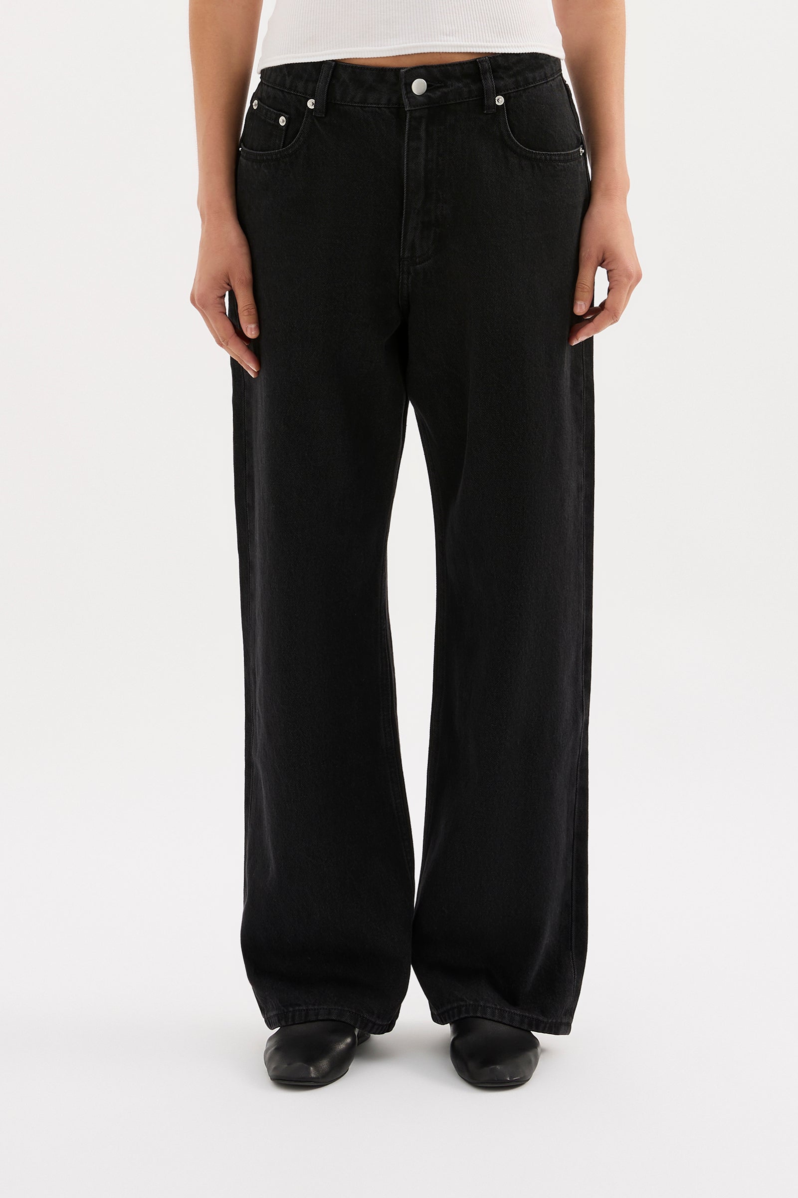 Organic Baggy Jean Vintage Black 