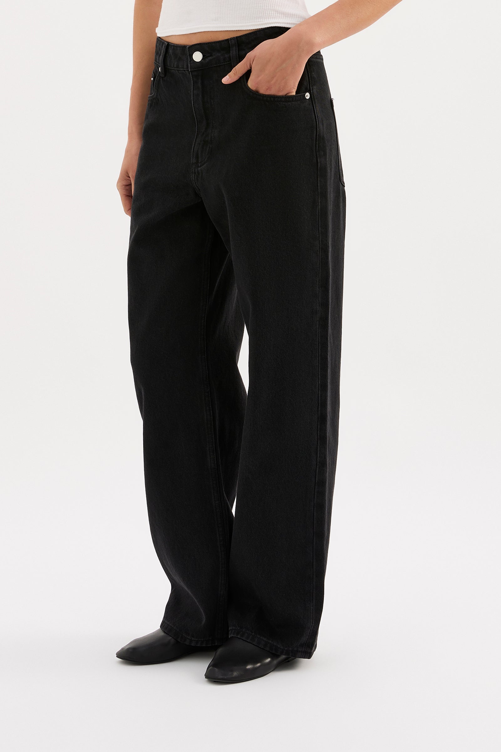 Organic Baggy Jean Vintage Black 