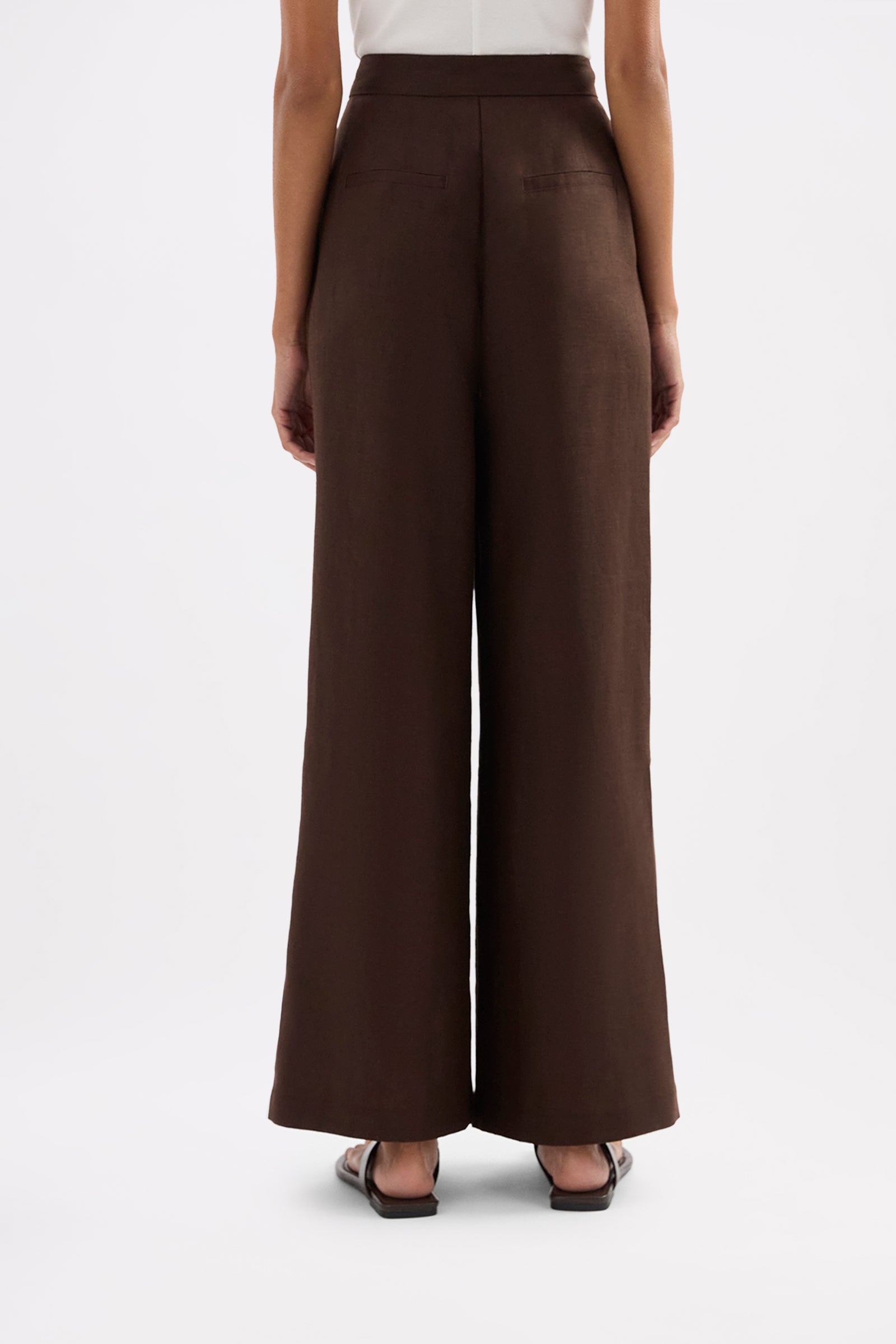 Thilda Linen Pant Chocolate 